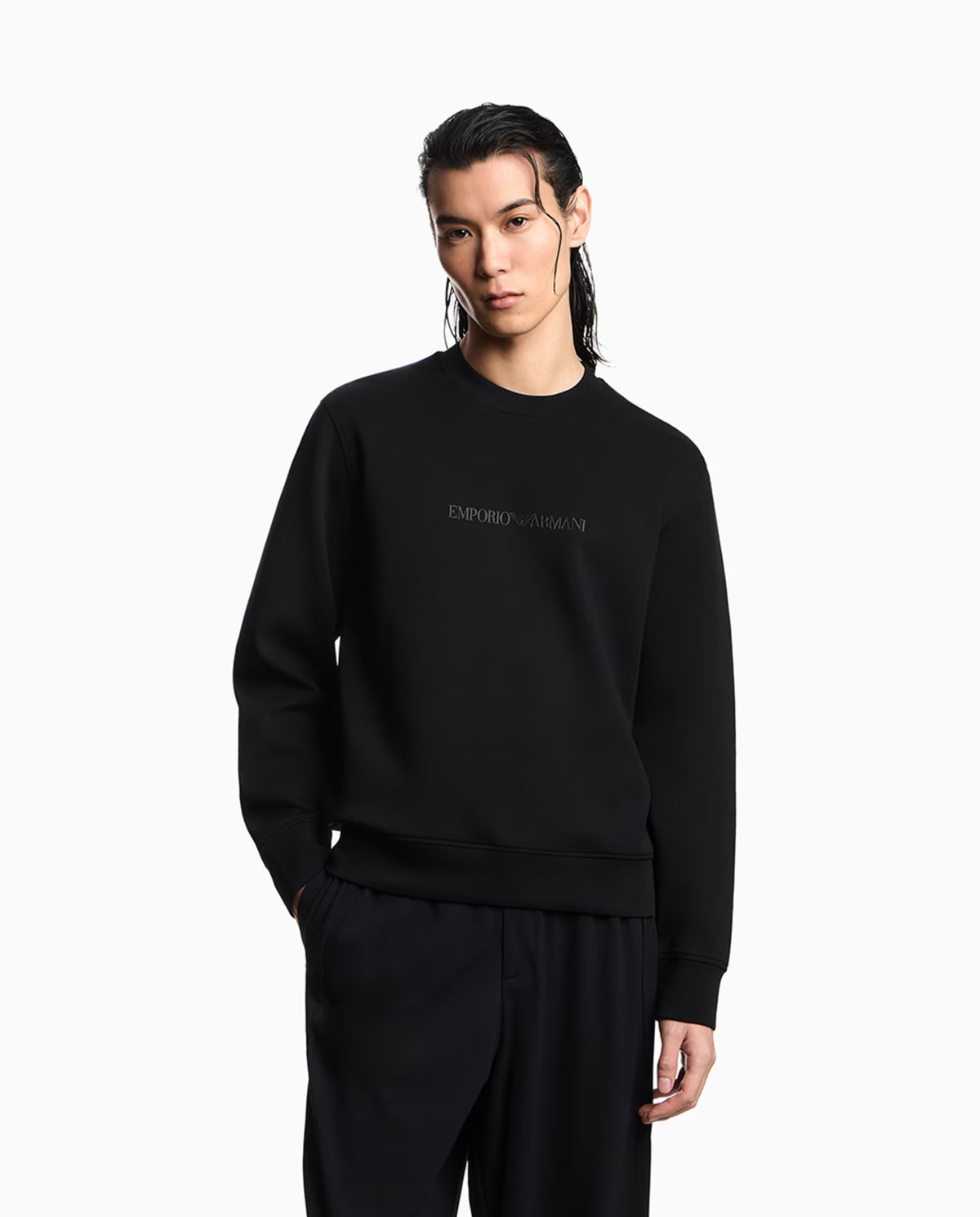 Emporio Armani Camisola Sweat Em004541 Af10013 Black.logo Preto_shot1