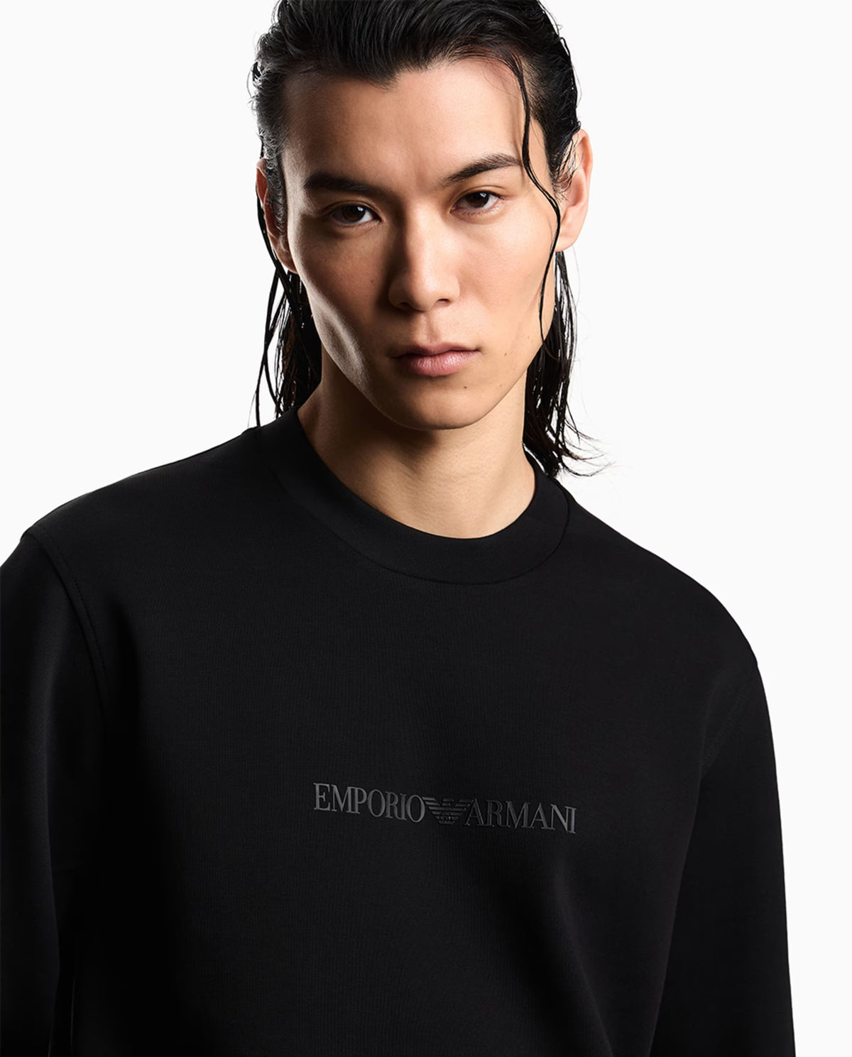 Emporio Armani Camisola Sweat Em004541 Af10013 Black.logo Preto_shot3