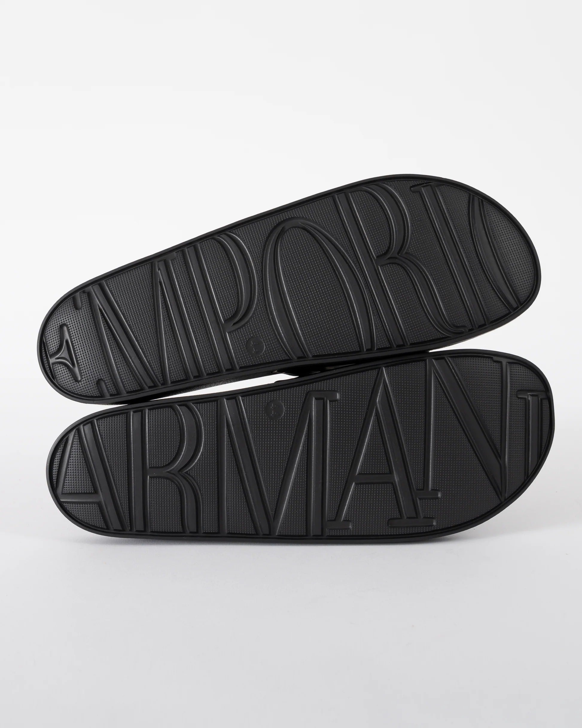 Emporio Armani Chinelos Slippers Ex000042 Af22189 Blk White Preto Branco_shot5