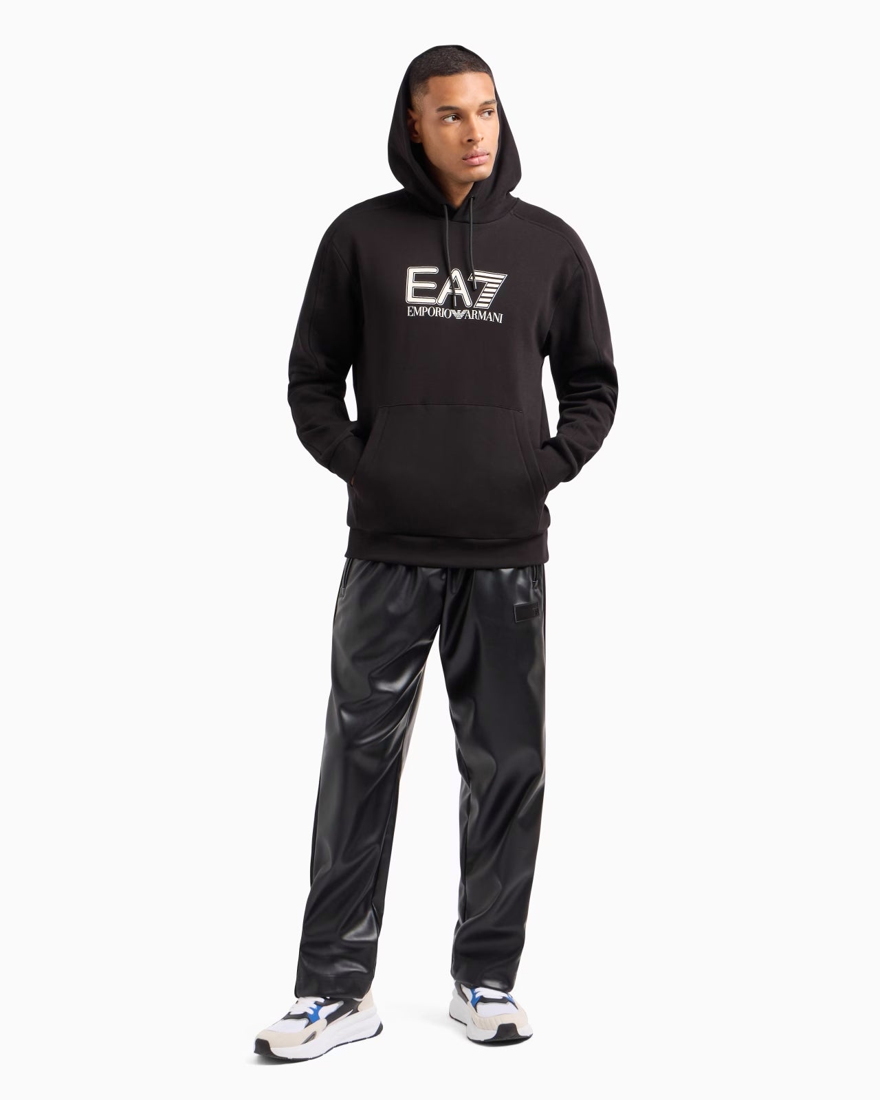 Emporio Armani Ea7 Camisola Hoodie 6dpm02 Pjvtz Black Preto_shot1