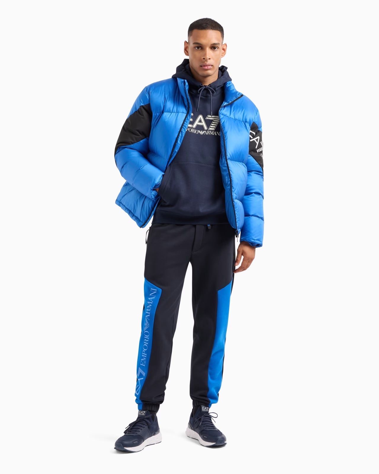 Emporio Armani Ea7 Camisola Hoodie 6dpm02 Pjvtz Blue Azul_shot1