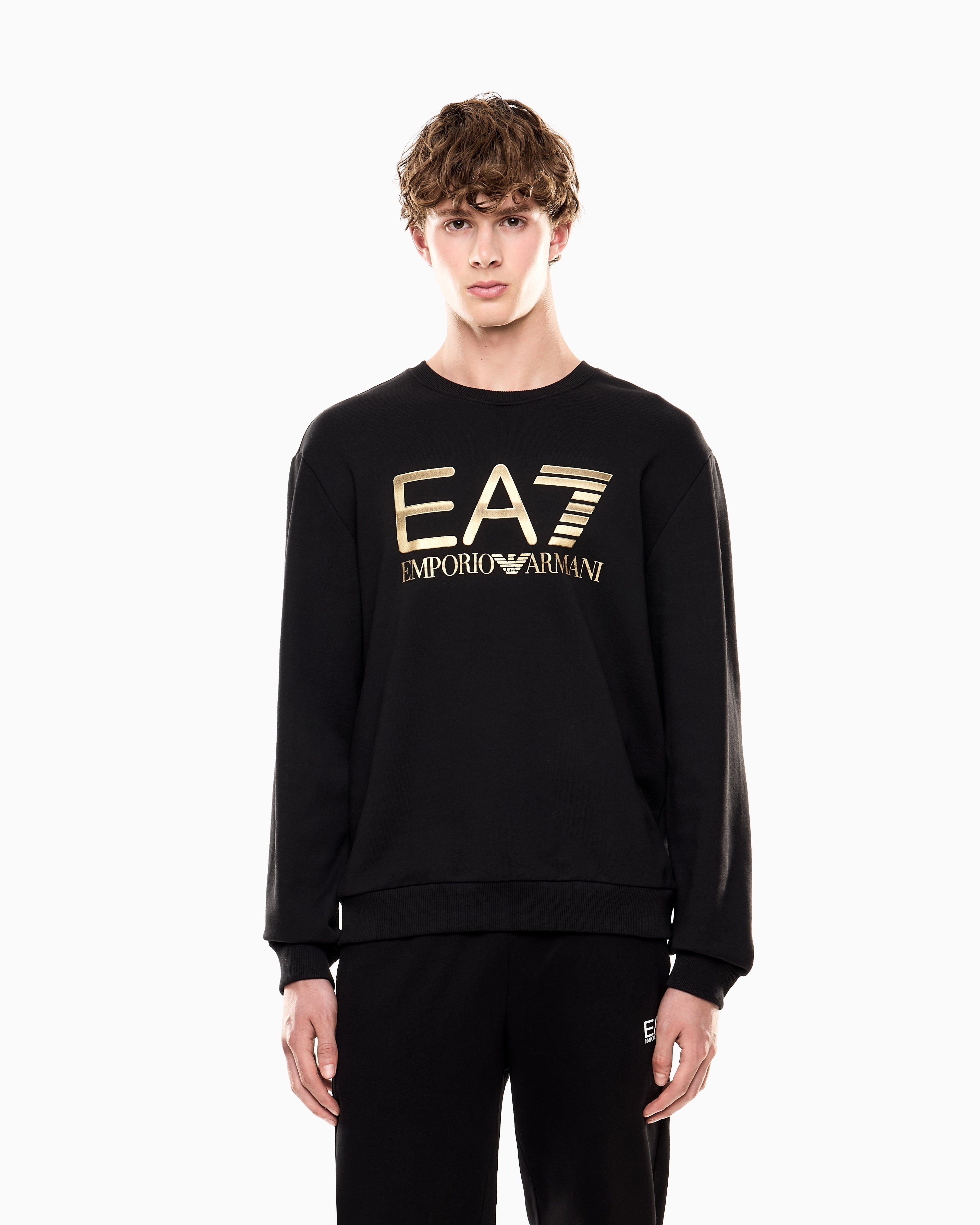 Emporio Armani Ea7 Camisola Sweat 7m001191 Af17787 Blk Gold Preto Ouro_shot2