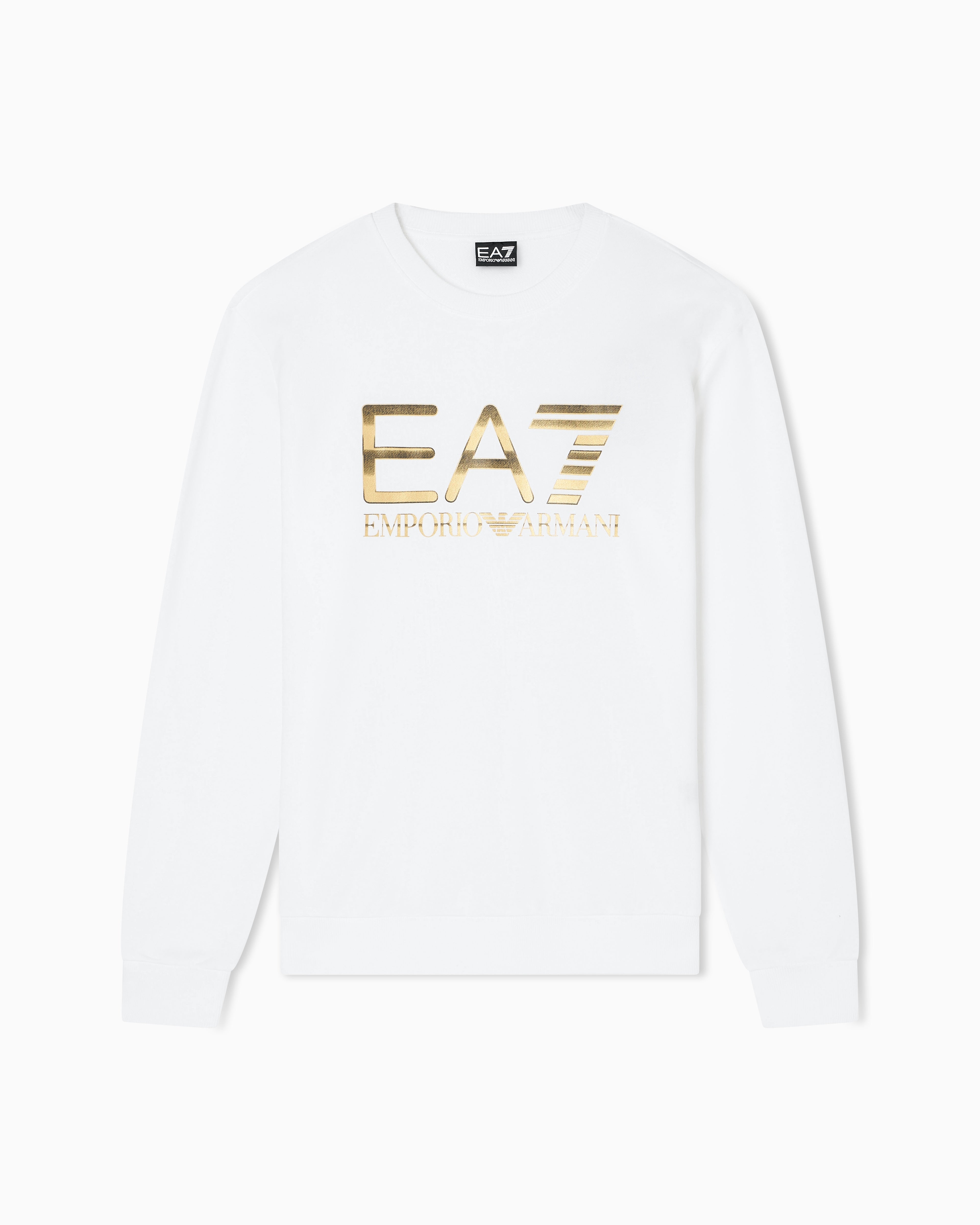 Emporio Armani Ea7 Camisola Sweat 7m001191 Af17787 Whi Gold Branco Dourado_shot3