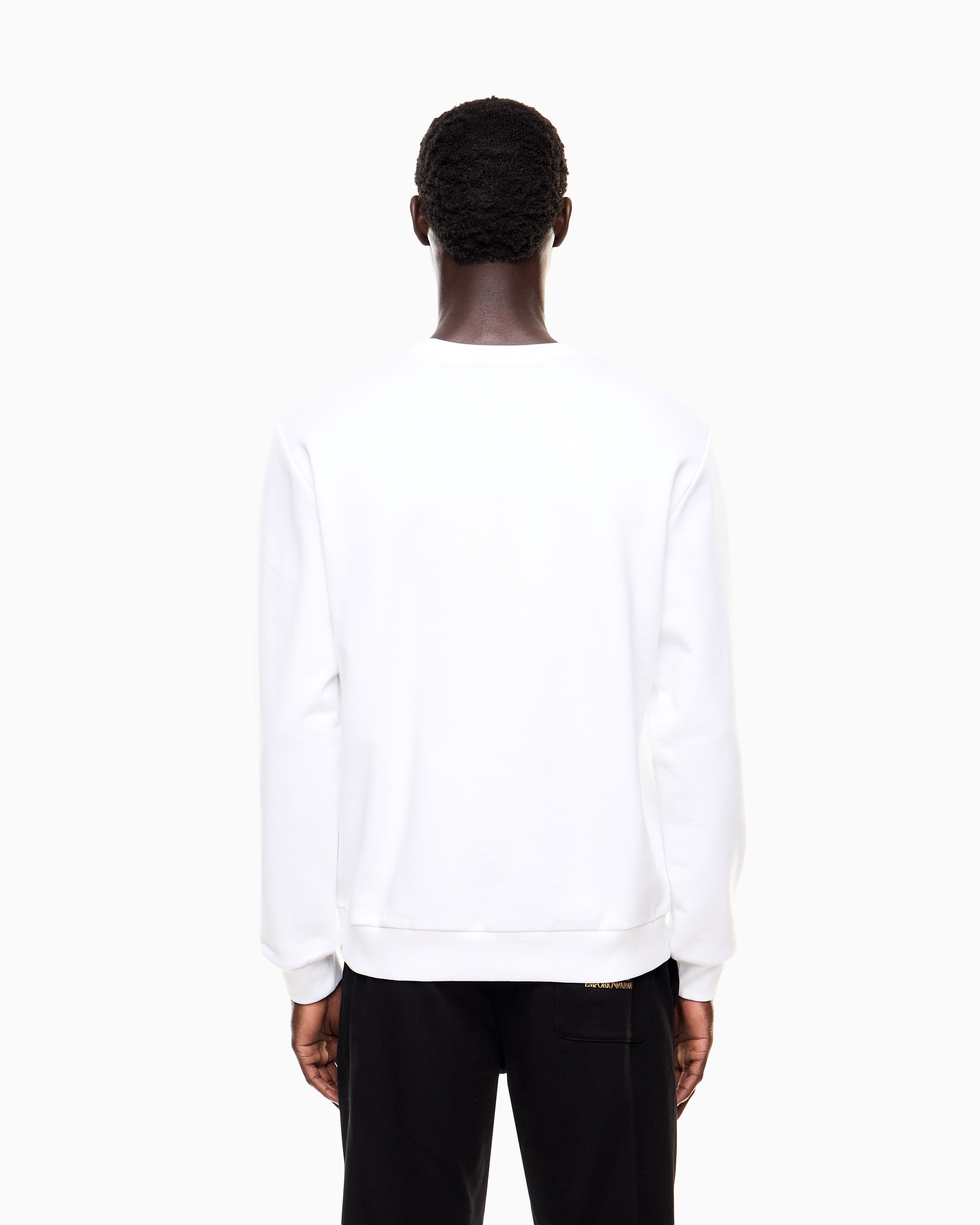 Emporio Armani Ea7 Camisola Sweat 7m001191 Af17787 Whi Gold Branco Dourado_shot4