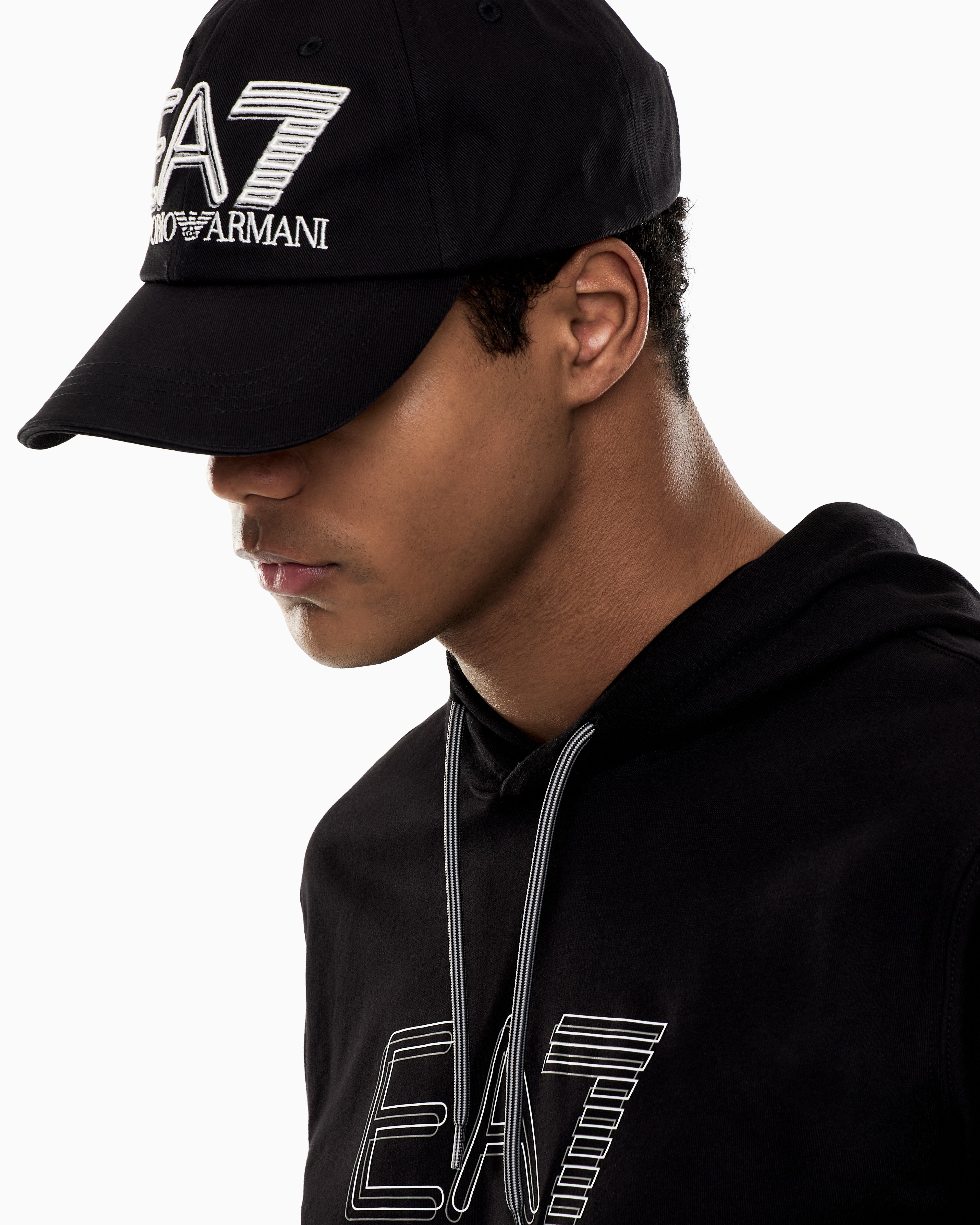 Emporio Armani Ea7 Cap Hat 7x000597 Af15502 Black Preto_shot4