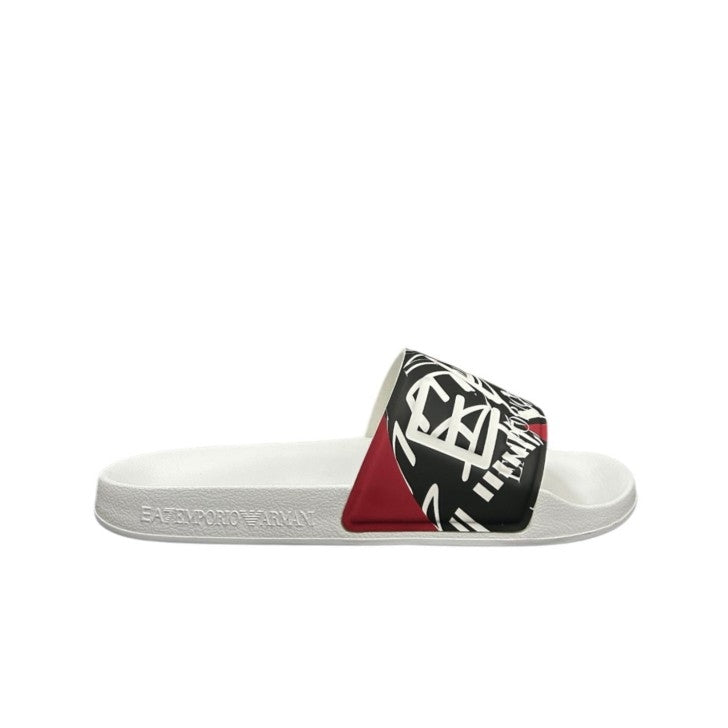 Emporio Armani Ea7 Chinelos Slippers 7x000108 Af15118 White Blk Branco Preto_shot1