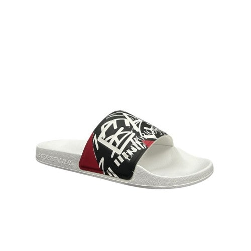 Emporio Armani Ea7 Chinelos Slippers 7x000108 Af15118 White Blk Branco Preto_shot2