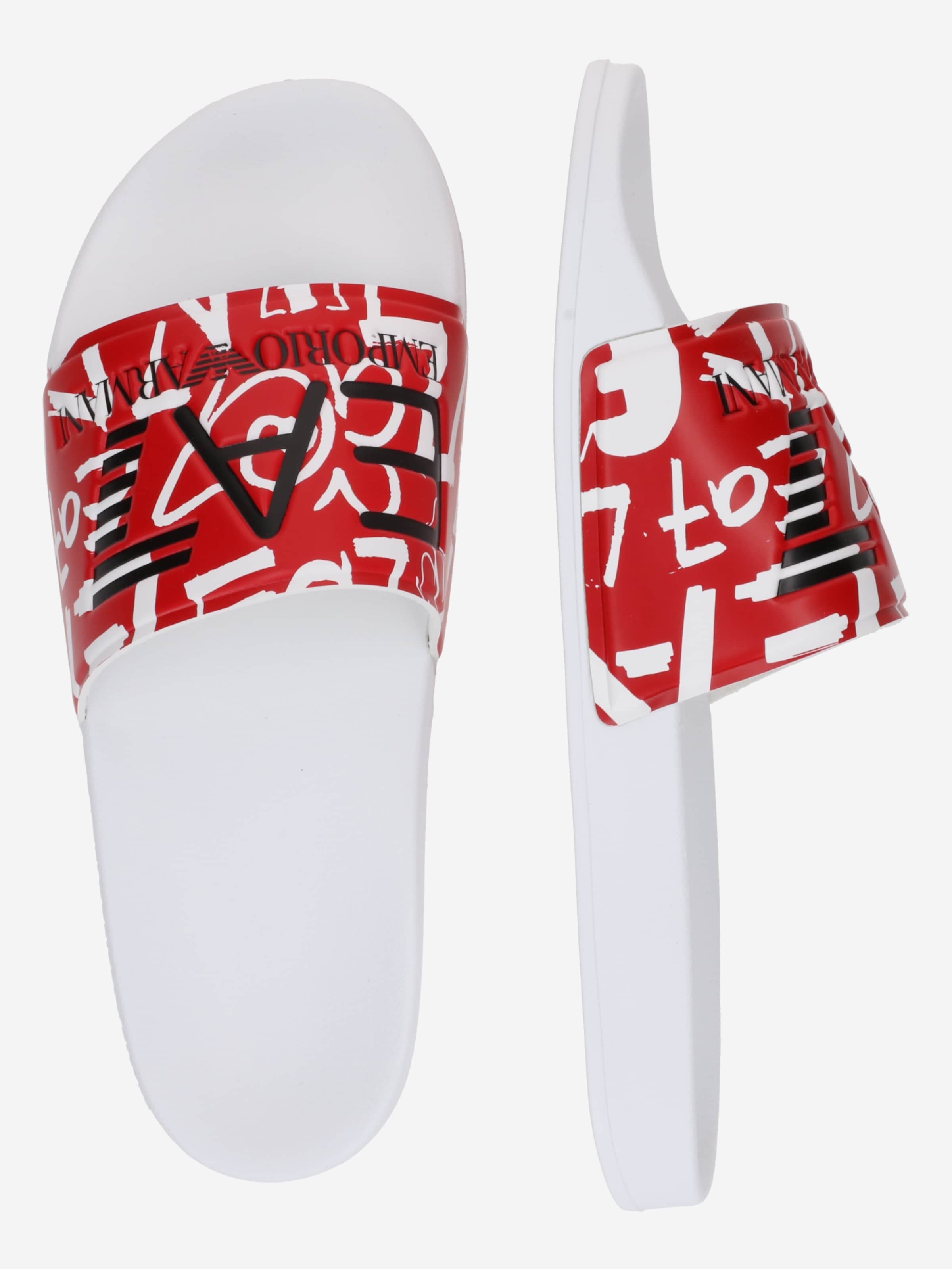 Emporio Armani Ea7 Chinelos Slippers 7x000108 Af15118 White Red Branco Vermelho_shot2