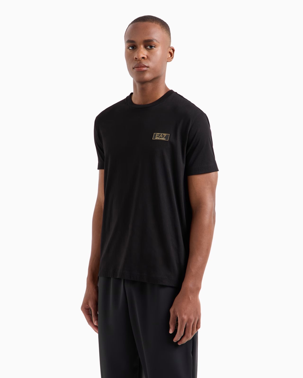 Emporio Armani Ea7 T Shirt 7m000021 Af10170 Blk Gold Preto Ouro_shot2