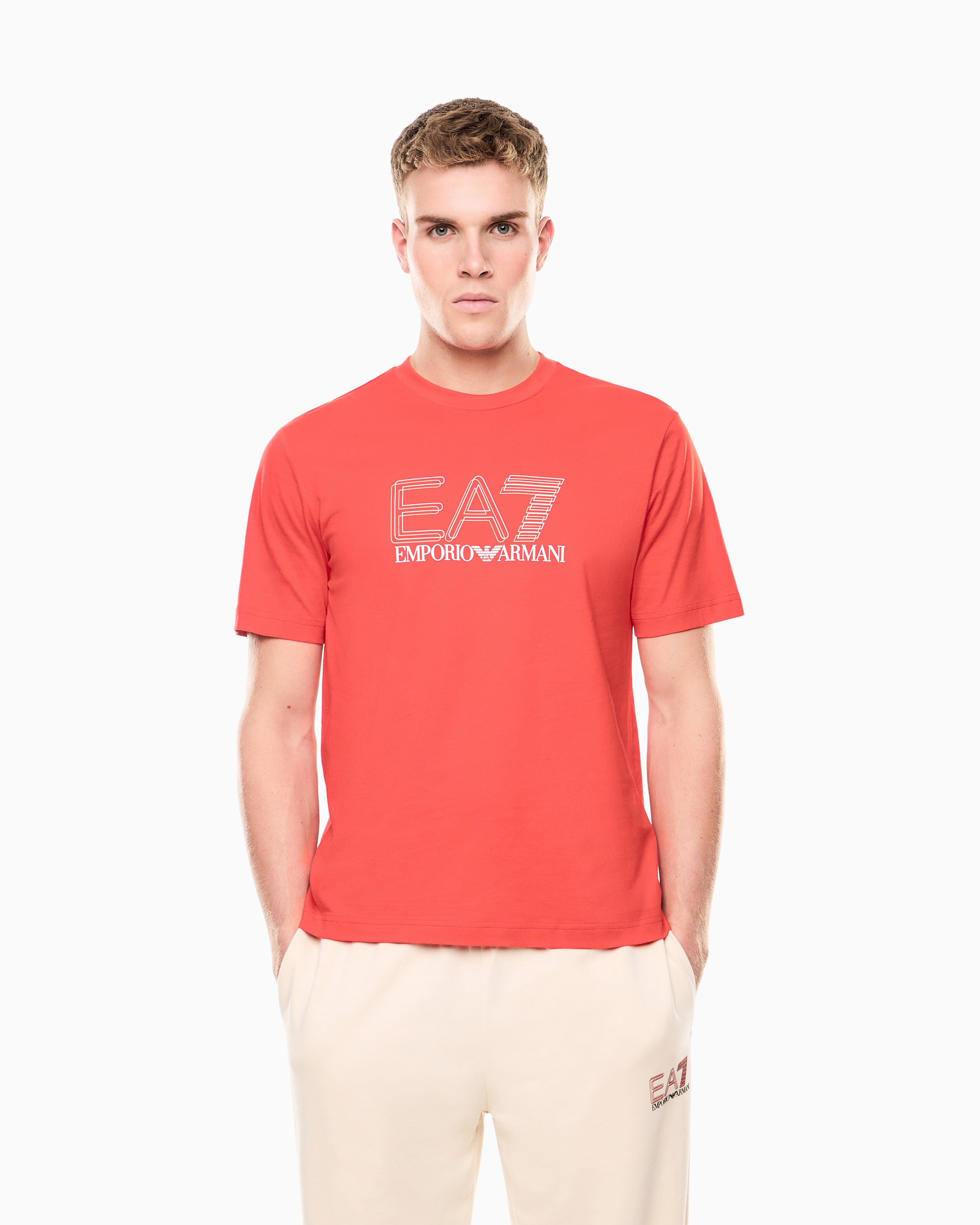 Emporio Armani Ea7 T Shirt 7m001308 Af10373 Red Vermelho_shot2