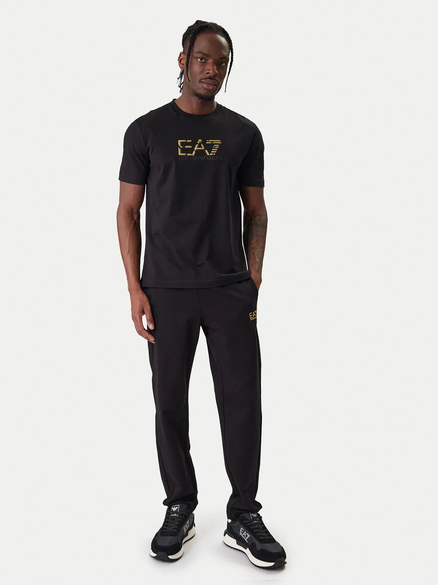 Emporio Armani Ea7 T Shirt 7m001562 Af17789 Blk Gold Preto Ouro_shot2