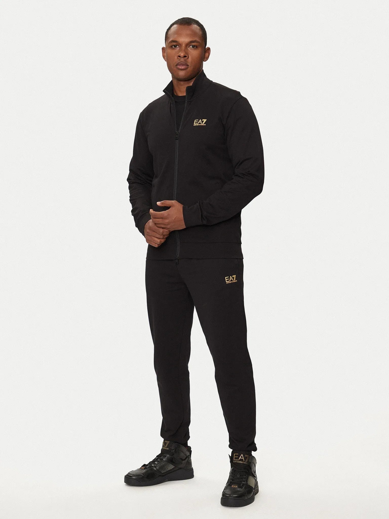 Emporio Armani Ea7 Tracksuit 8npv60 Pjvrz Blk Gold Preto Ouro_shot1