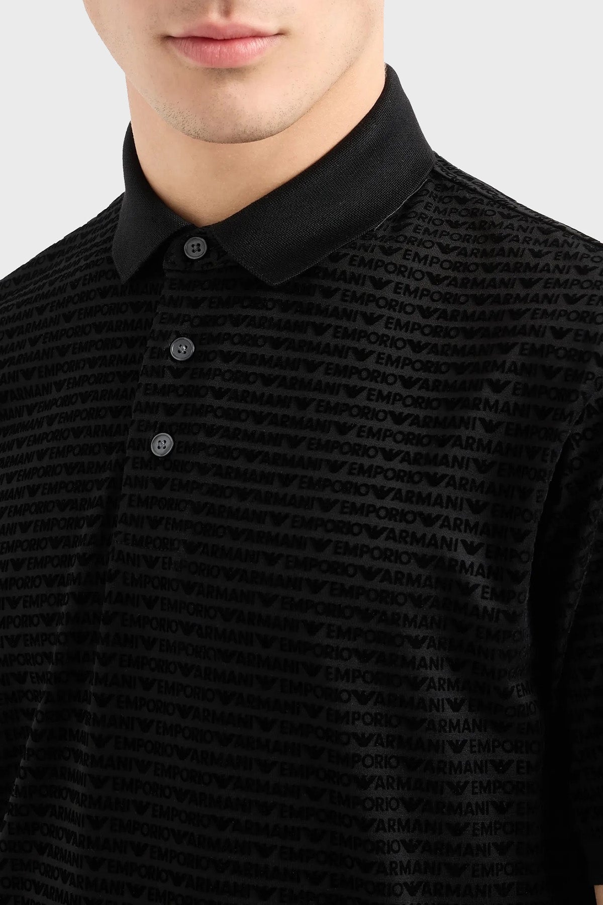 Emporio Armani Polo 6d1f79 1josz Black.logo Preto_shot1