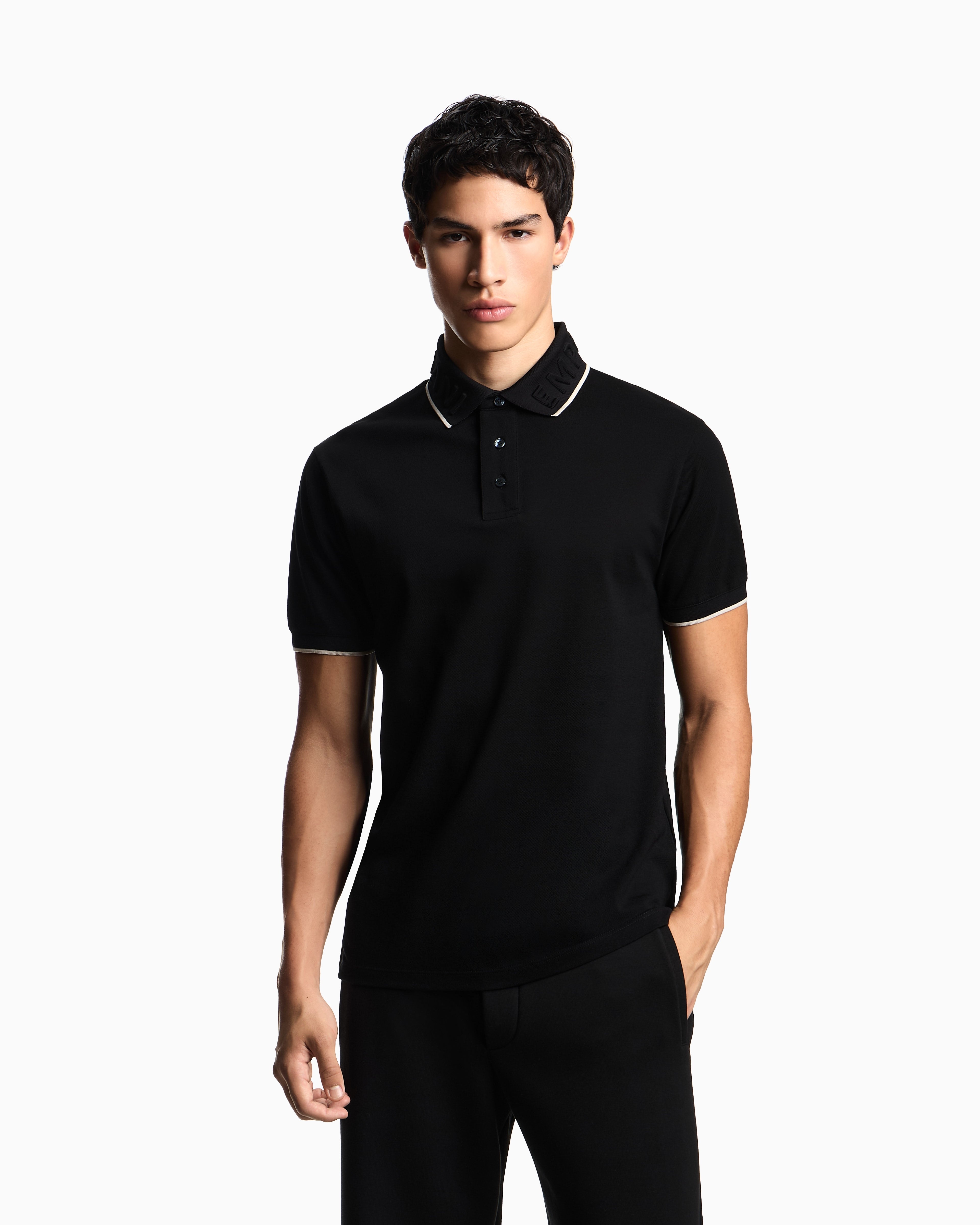 Emporio Armani Polo Em002137 Af12955 Black Preto_shot3