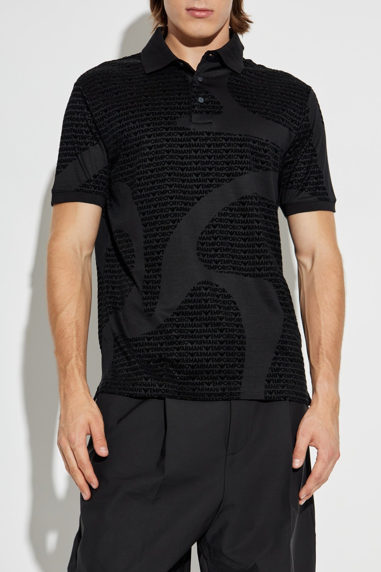 Emporio Armani Polo Em002971 Af10017 Black Preto_shot3
