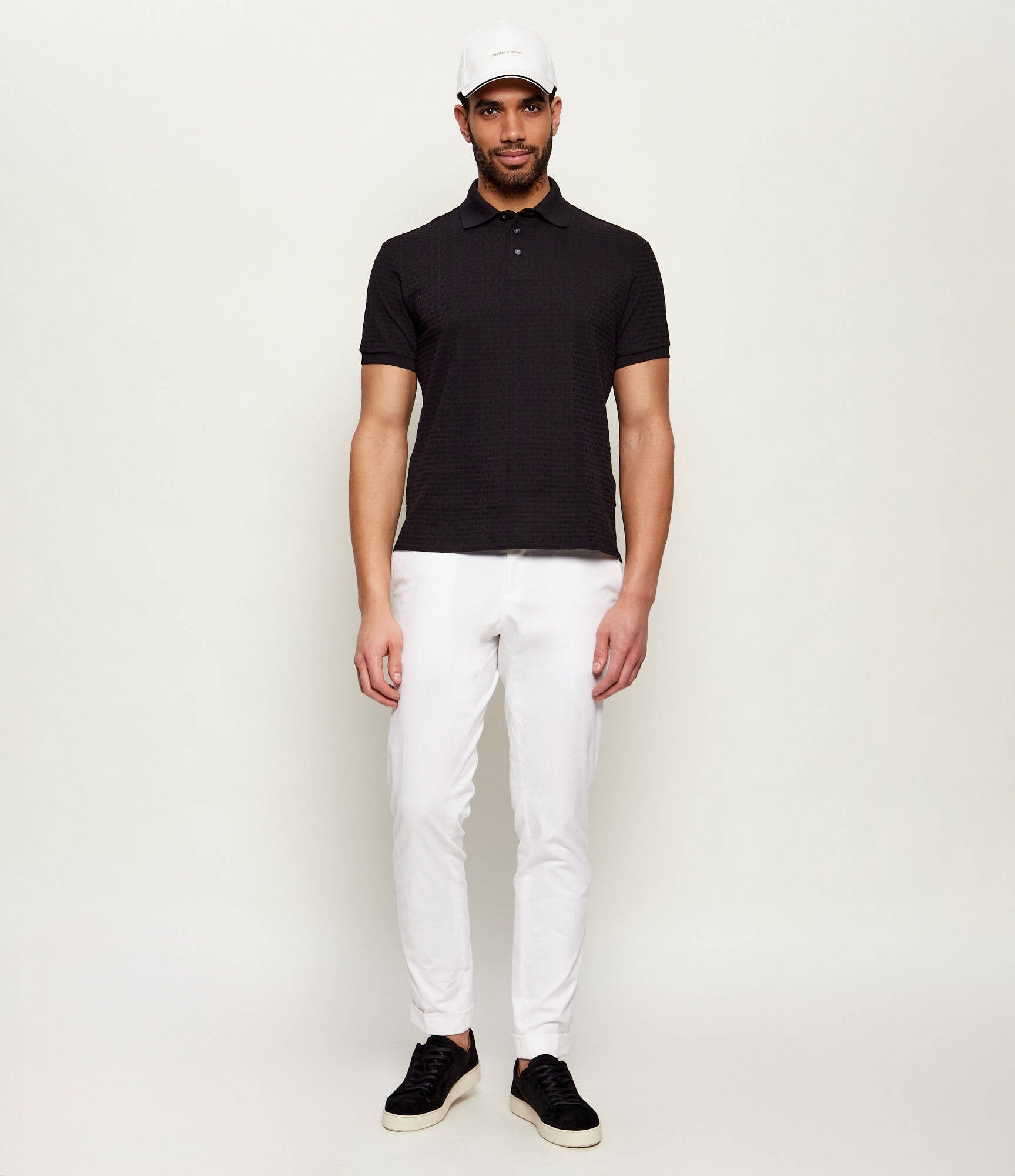 Emporio Armani Polo Em004595 Af10762 Black.logo Preto_shot2