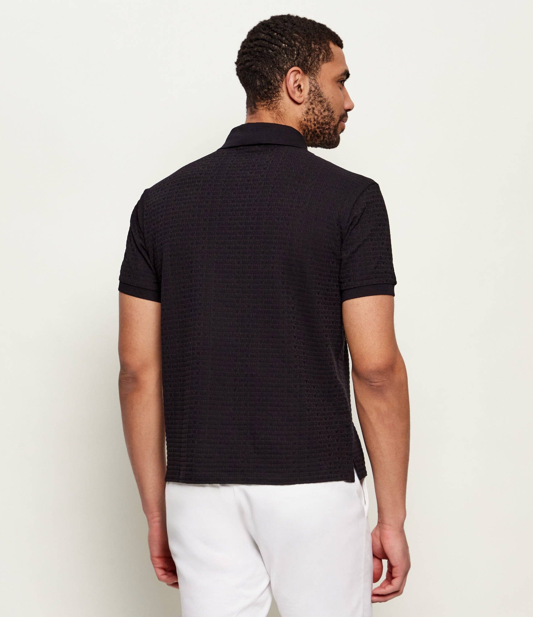 Emporio Armani Polo Em004595 Af10762 Black.logo Preto_shot3