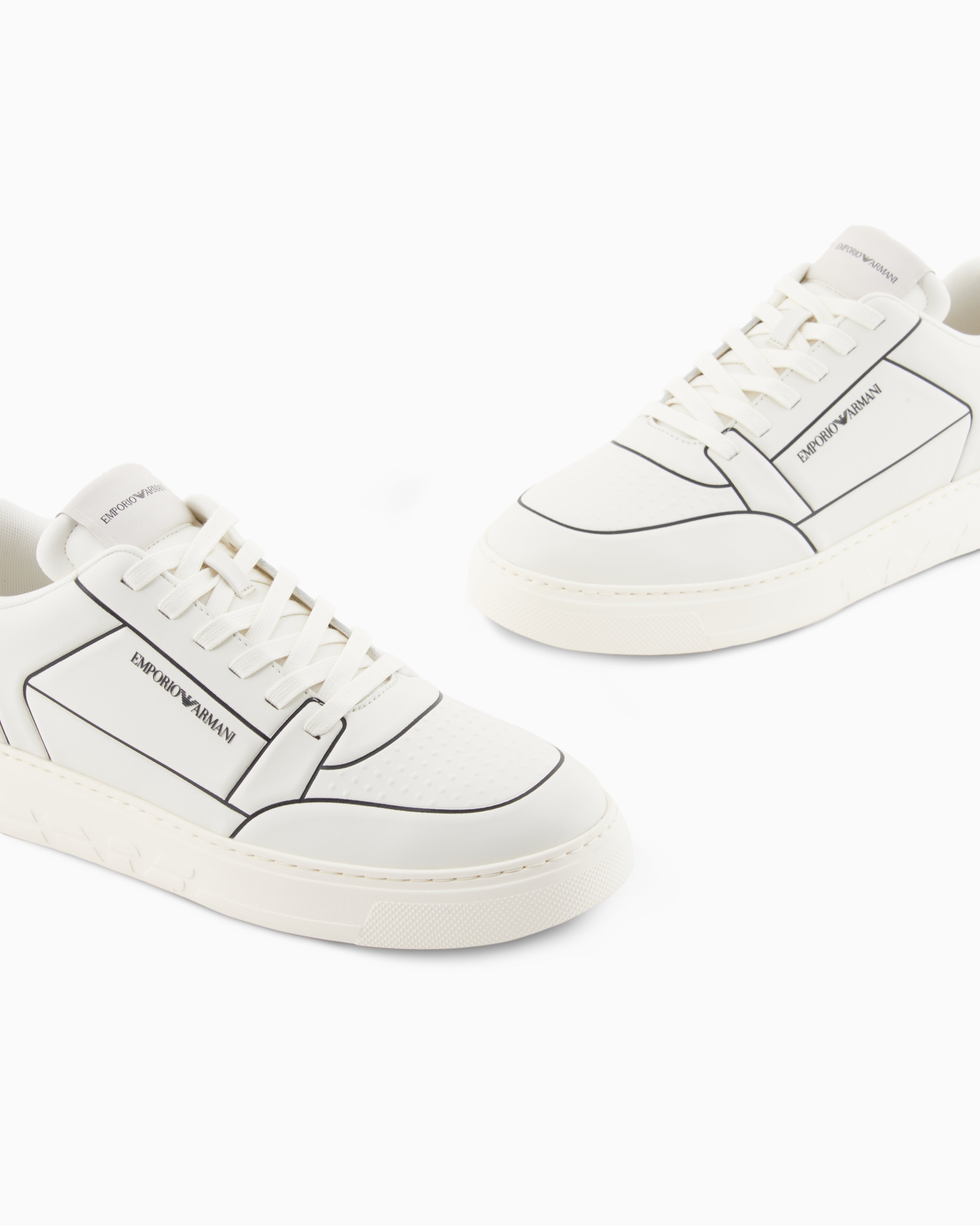 Emporio Armani Sapatilhas Sneakers Shoes Em002852 Af18014 Whi Black Branco Preto_shot1