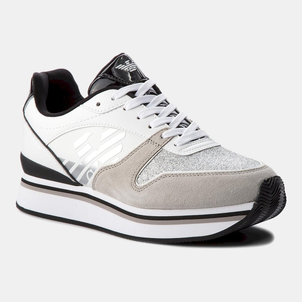 Emporio Armani Sapatilhas Sneakers Shoes X046 Xl214 Whi Silver Branco Prateado Shot2