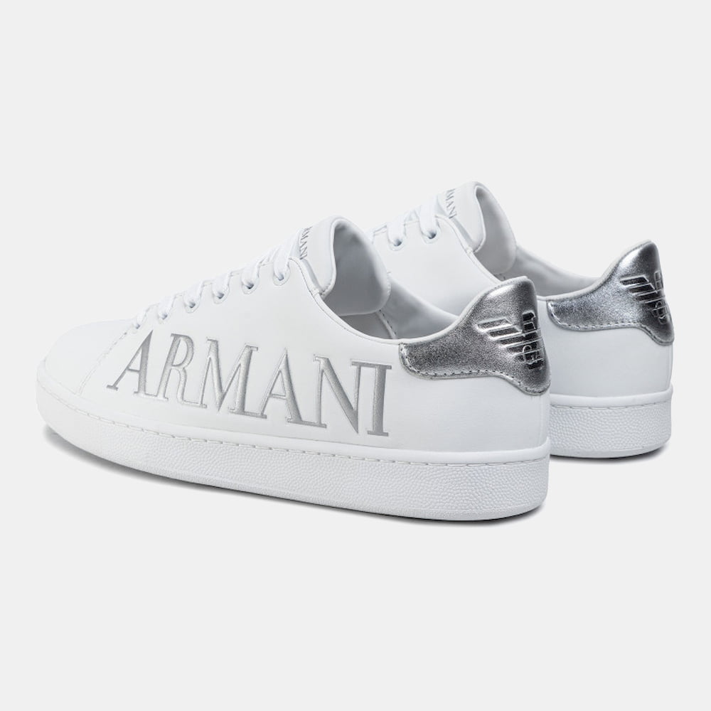 Emporio Armani Sapatilhas Sneakers Shoes X061 Xm085 Whi Silver Branco Prateado Shot8
