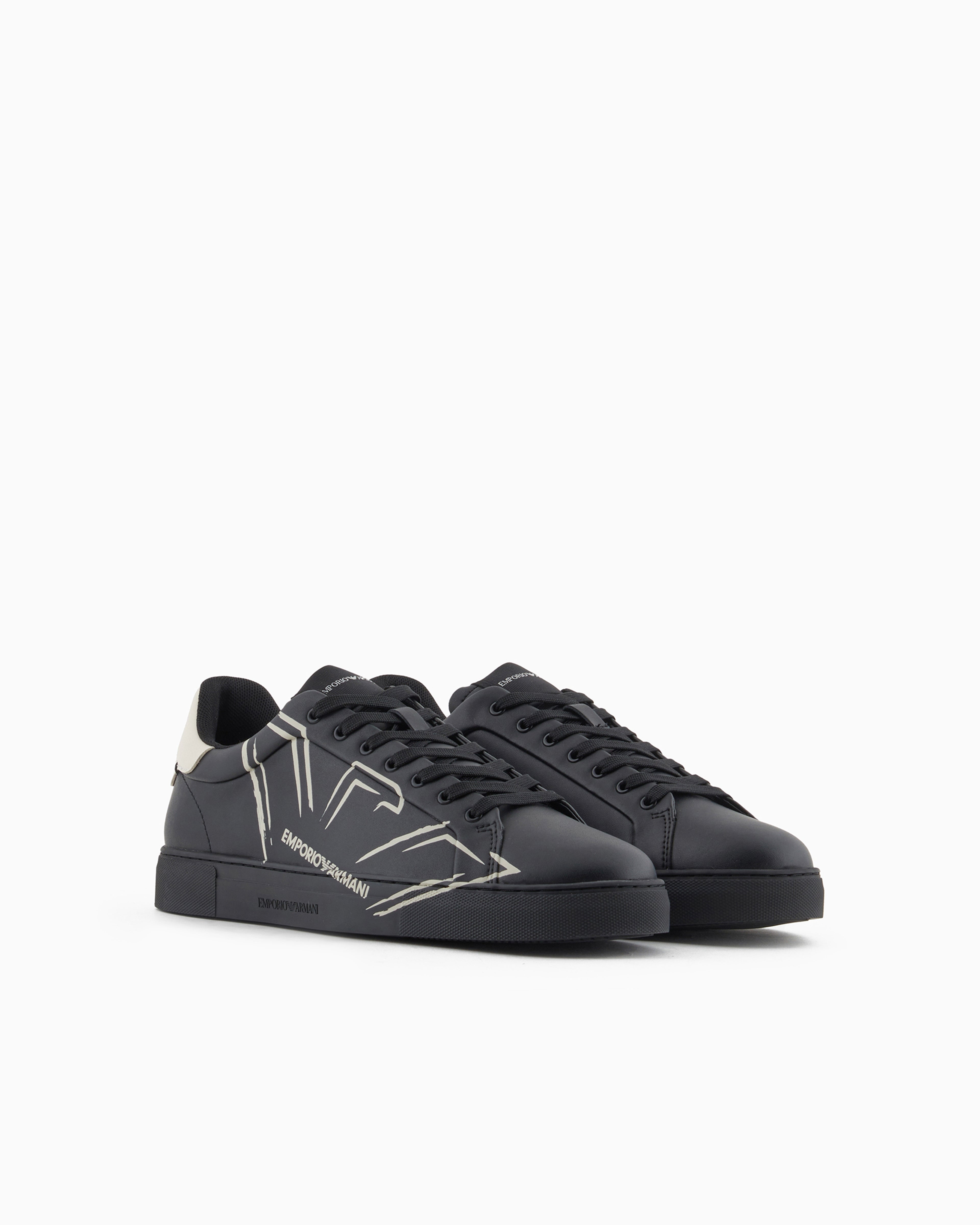 Emporio Armani Sapatilhas Sneakers Shoes X4x598 Xd431 Triple Blk Preto_shot3