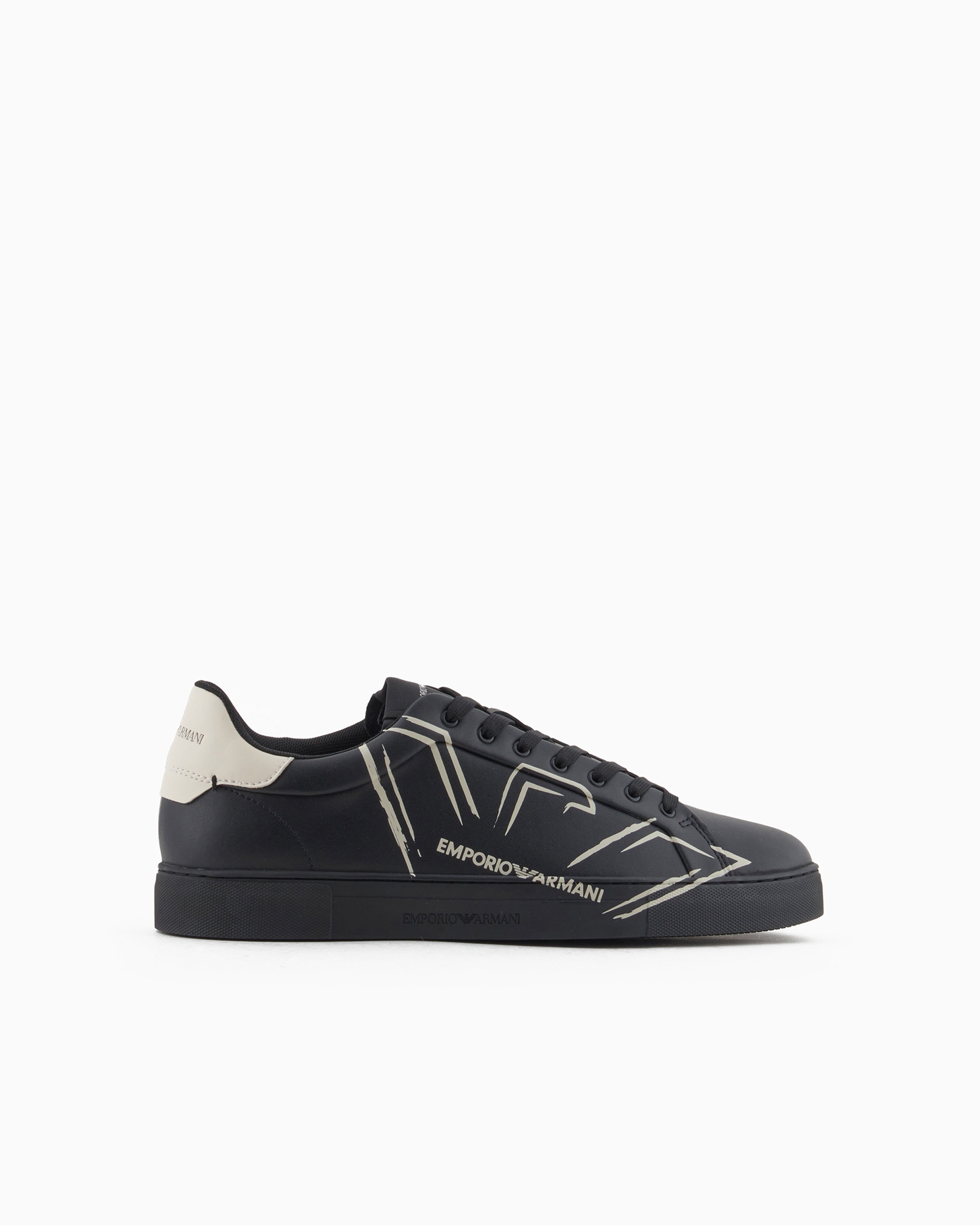 Emporio Armani Sapatilhas Sneakers Shoes X4x598 Xd431 Triple Blk Preto_shot5