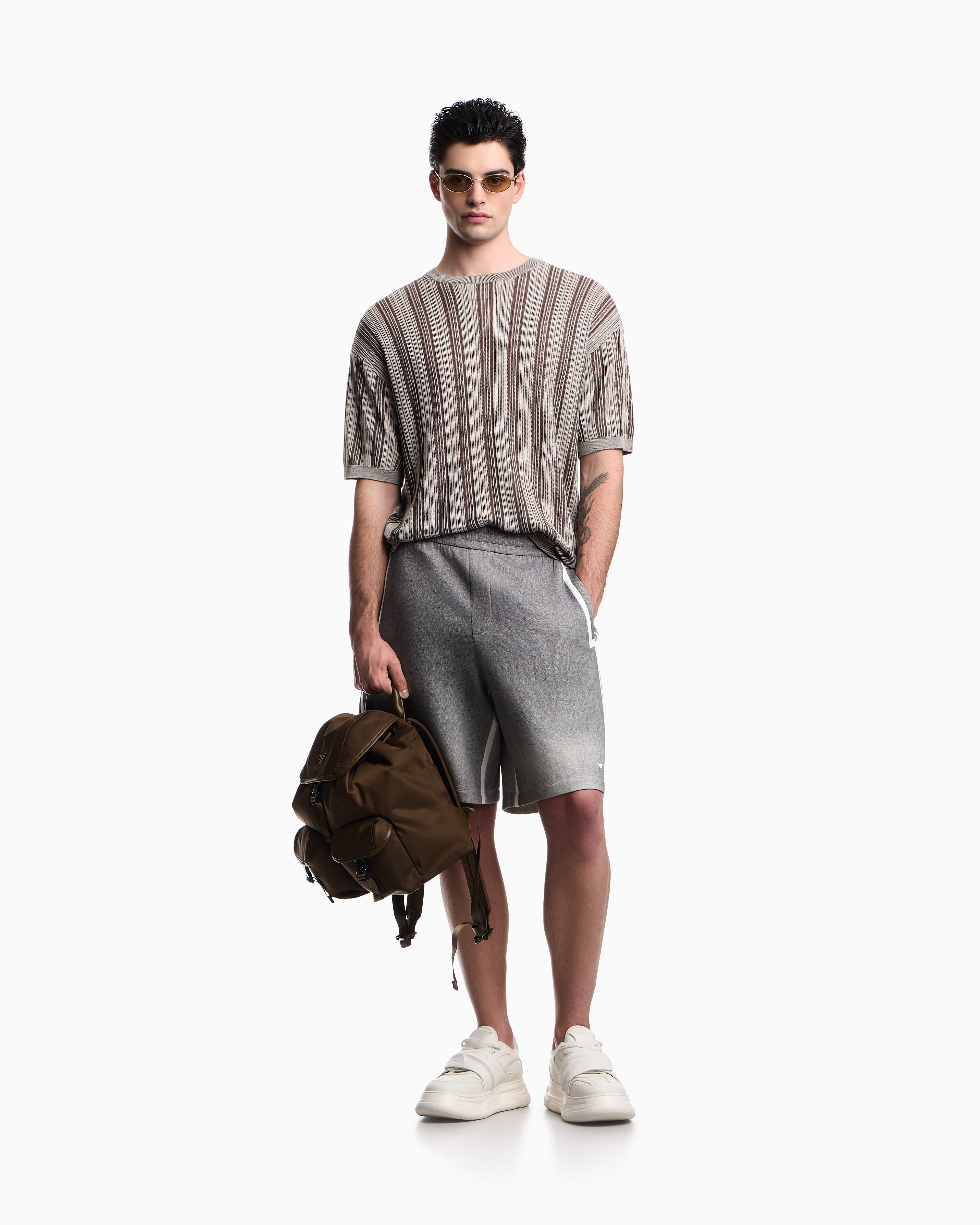 Emporio Armani Short Training Em005193 Af10013 Grey Cinza_shot2
