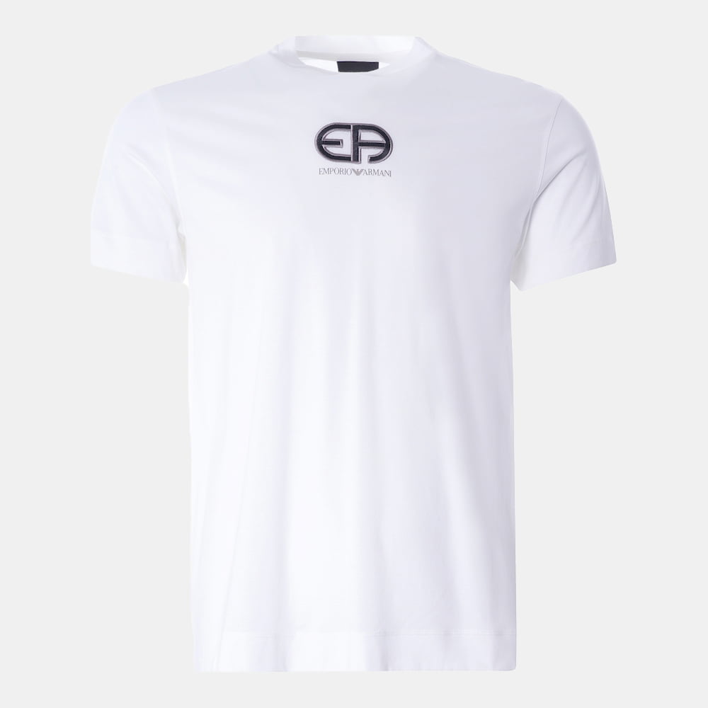 Emporio Armani T Shirt 1tac 1juvz White Branco Shot2