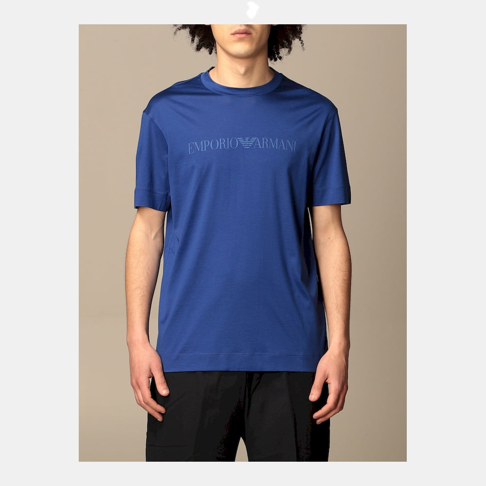 Emporio Armani T Shirt 1tag 1juvz Royal Blue Azul Royal Shot2
