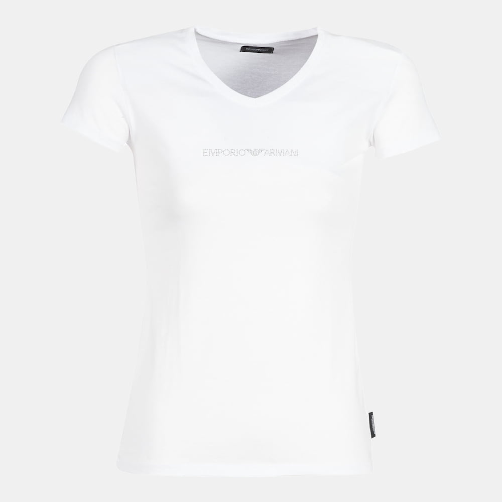 Emporio Armani T Shirt 3321 Cc317 White Branco Shot2