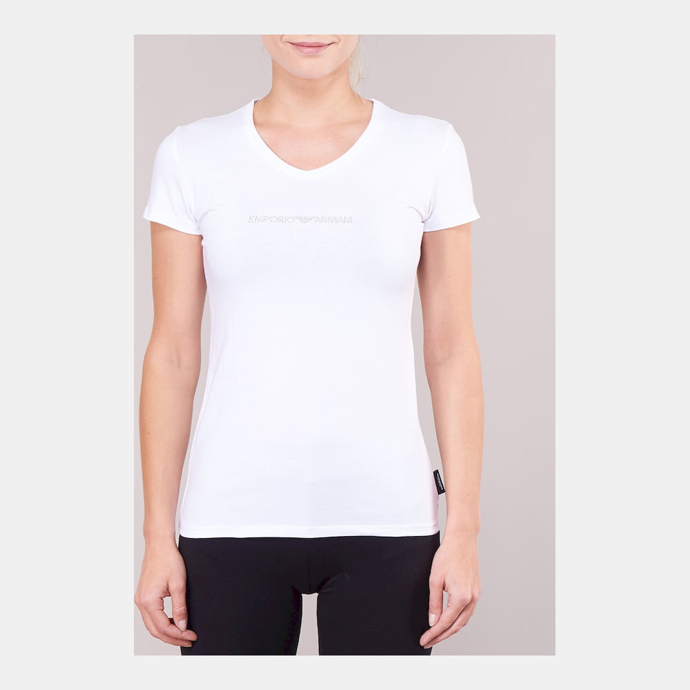 Emporio Armani T Shirt 3321 Cc317 White Branco Shot4