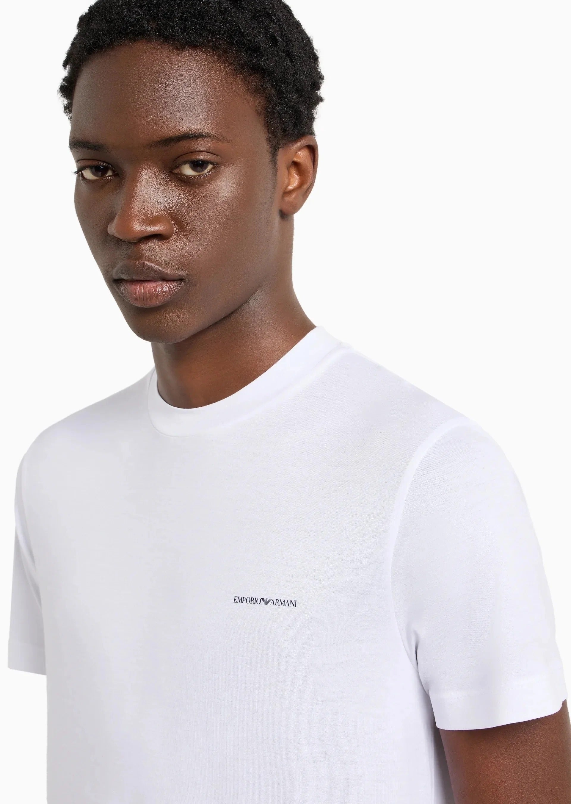 Emporio Armani T Shirt Em001849 Af14990 White Branco_shot2