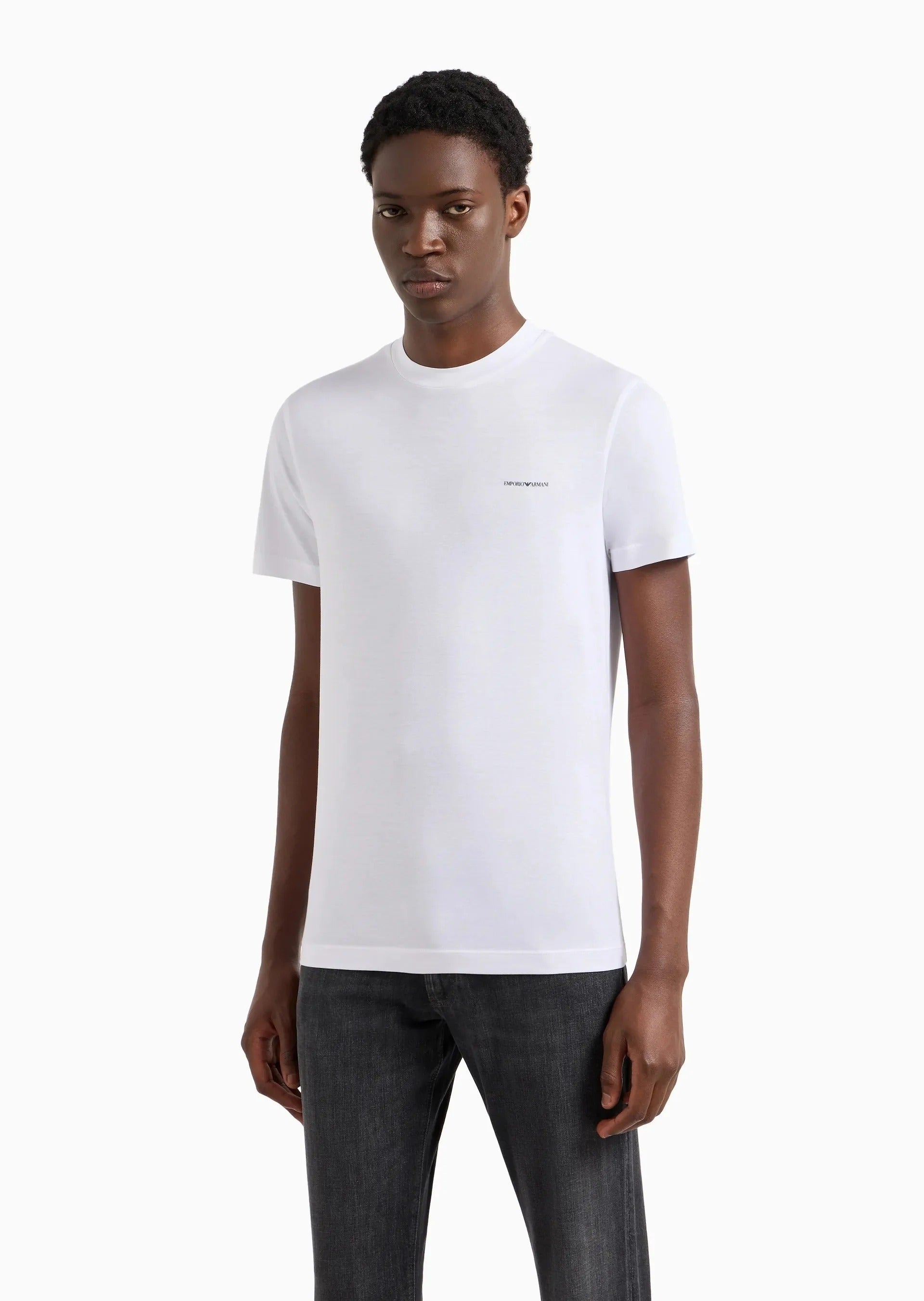 Emporio Armani T Shirt Em001849 Af14990 White Branco_shot3