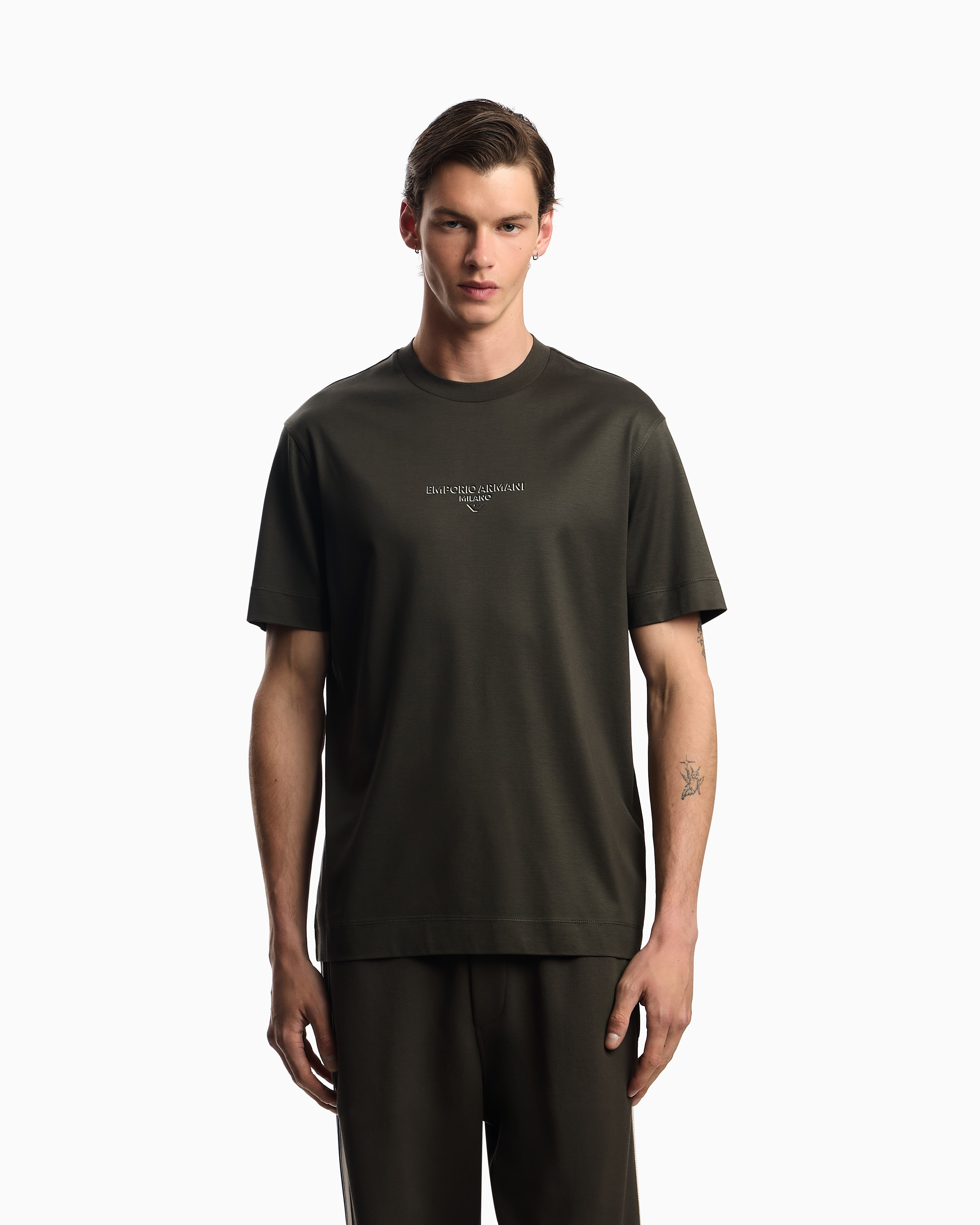 Emporio Armani T Shirt Em002838 Af10761 Dk.green Verde Escuro_shot3