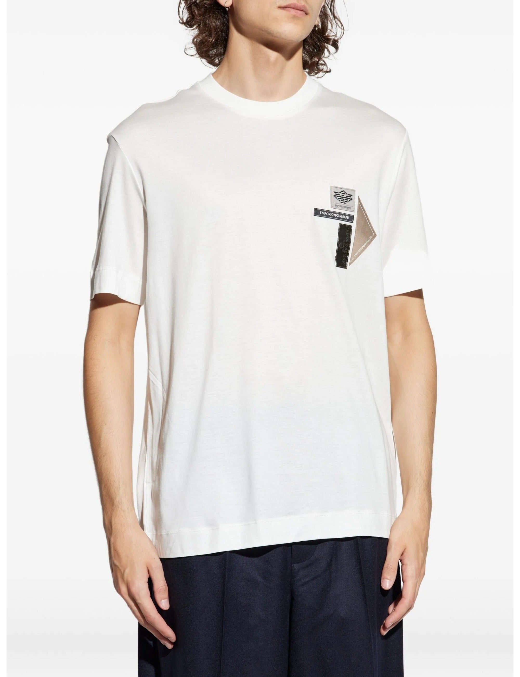 Emporio Armani T Shirt Em002959 Af18312 Snow Snow_shot3