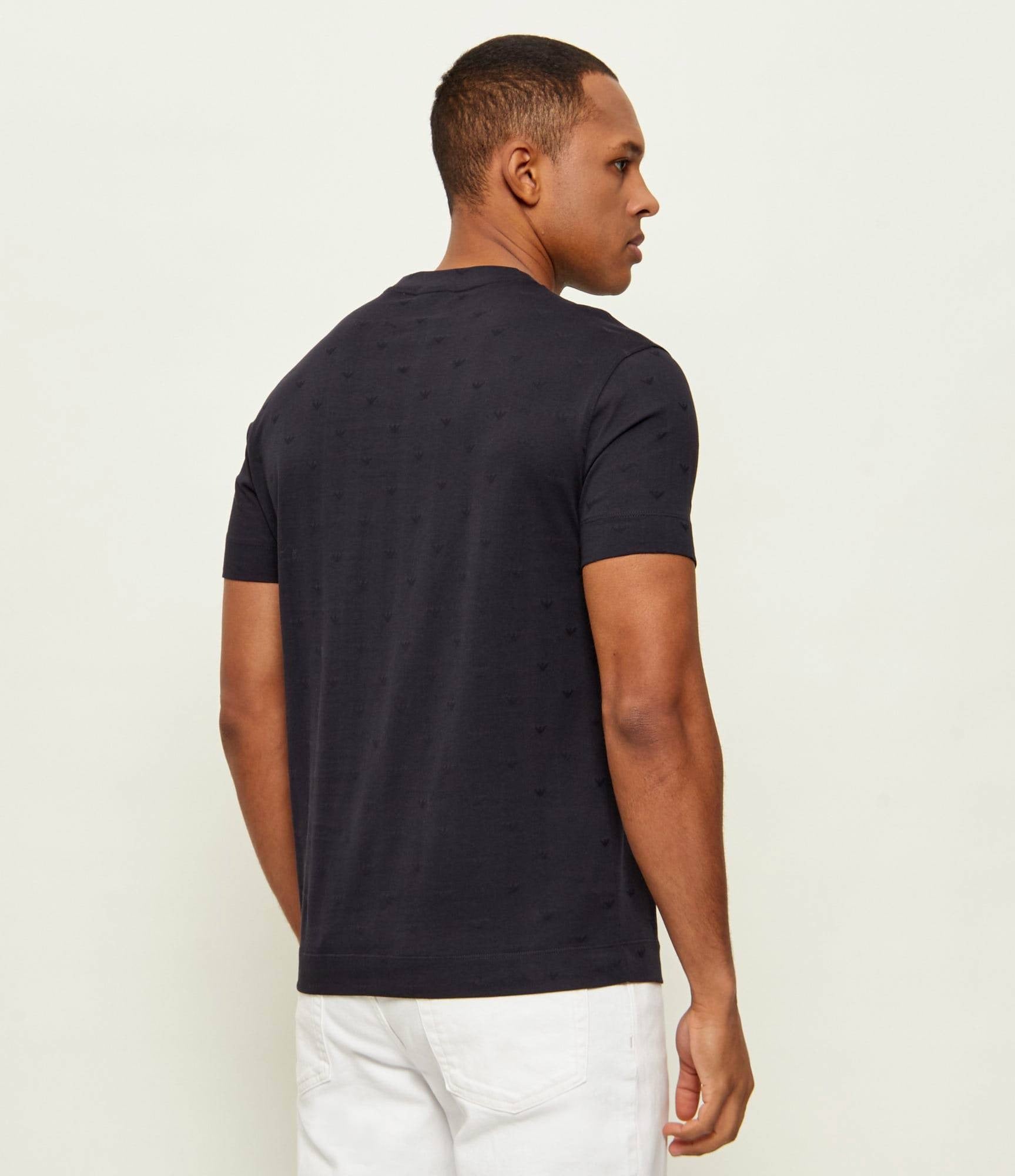 Emporio Armani T Shirt Em004522 Af10762 Navy.logo Navy_shot3