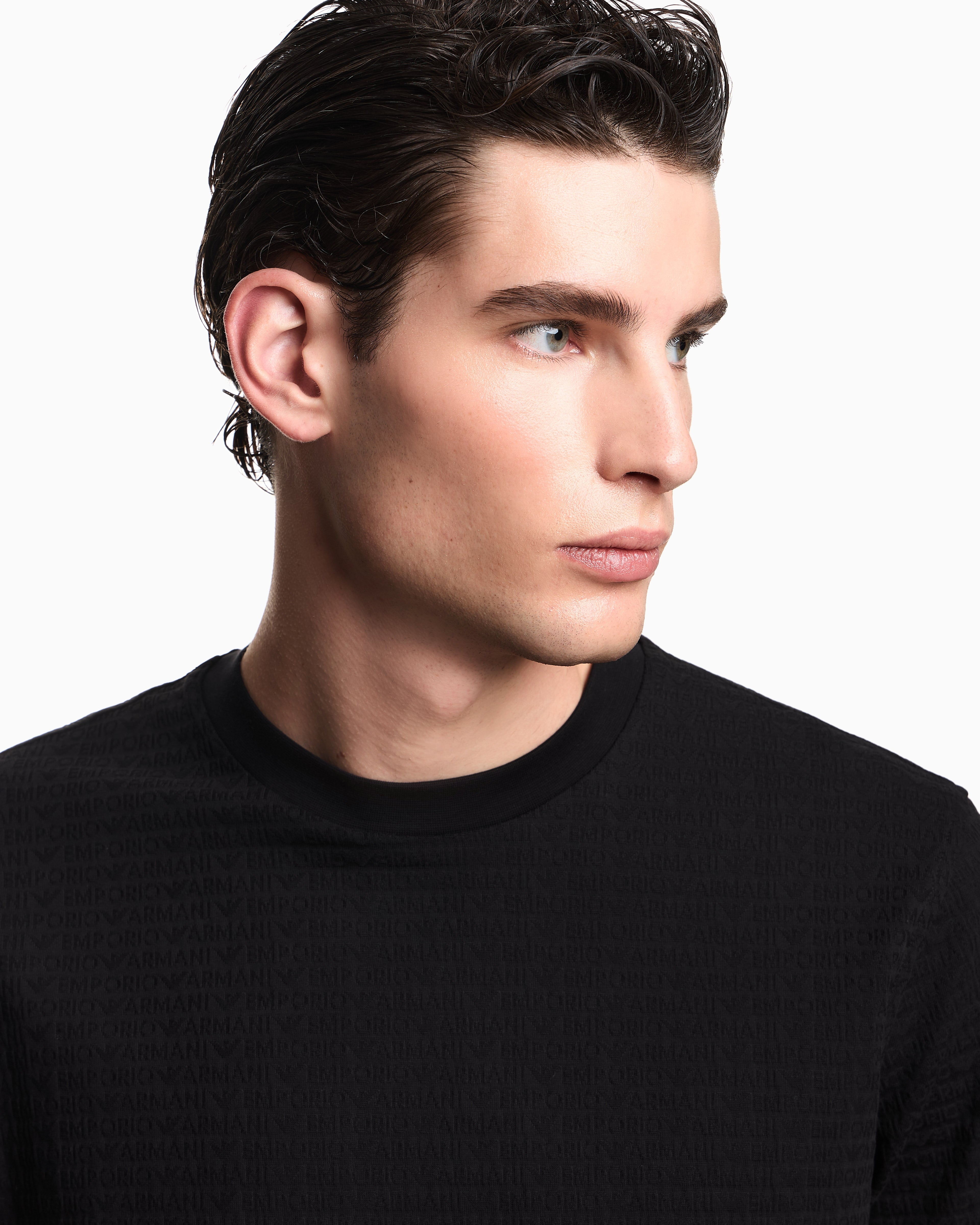 Emporio Armani T Shirt Em004594 Af10762 Black.logo Preto_shot1