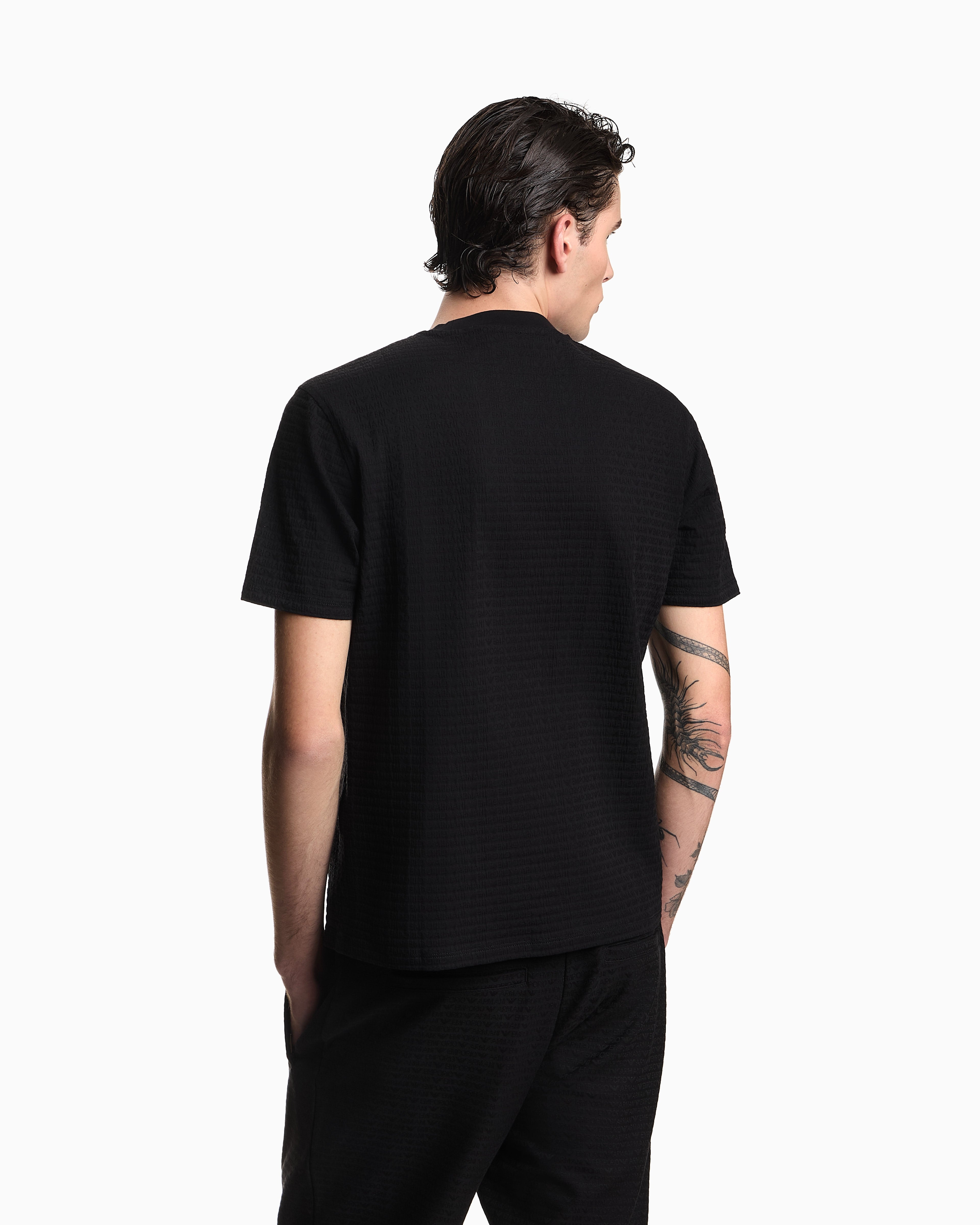 Emporio Armani T Shirt Em004594 Af10762 Black.logo Preto_shot4