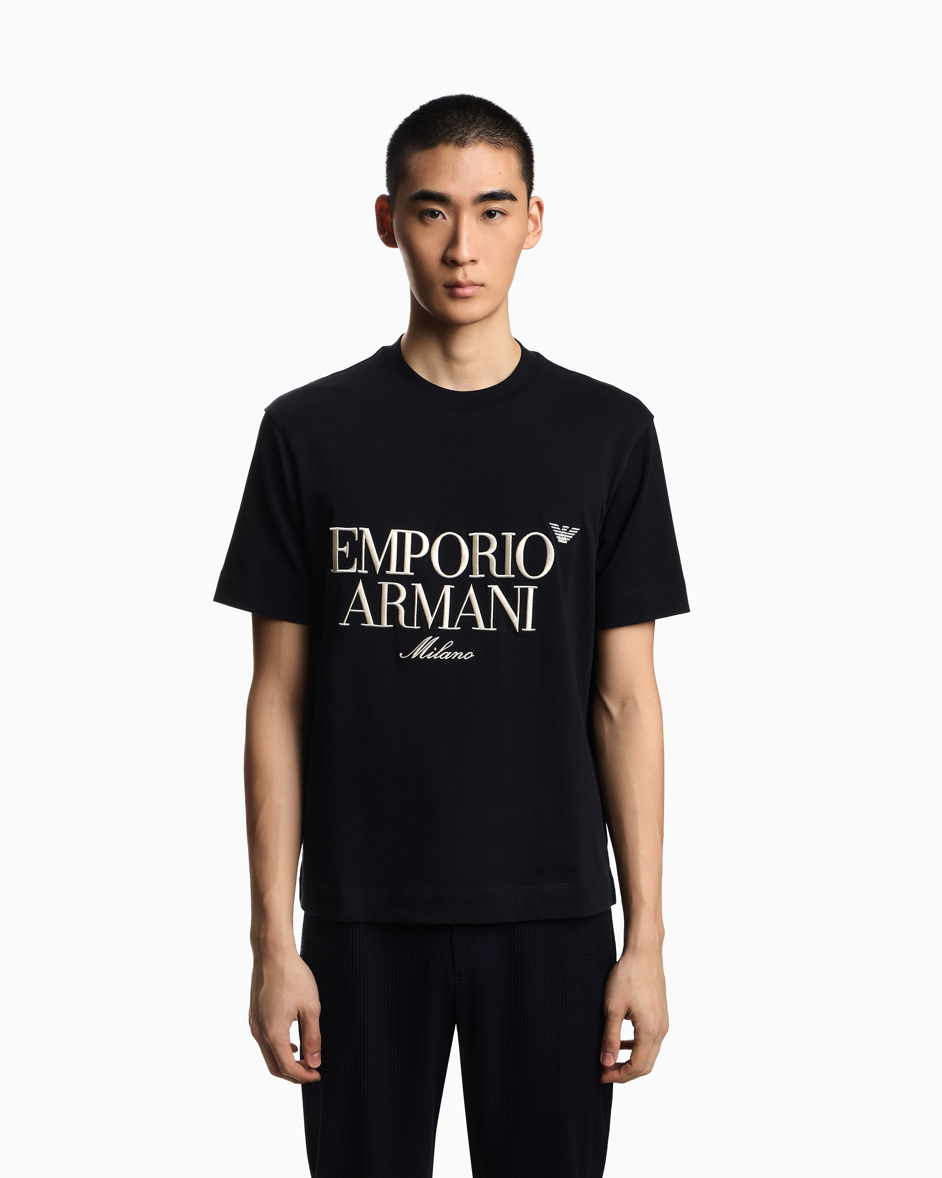 Emporio Armani T Shirt Em005359 Af13715 Navy Navy_shot4
