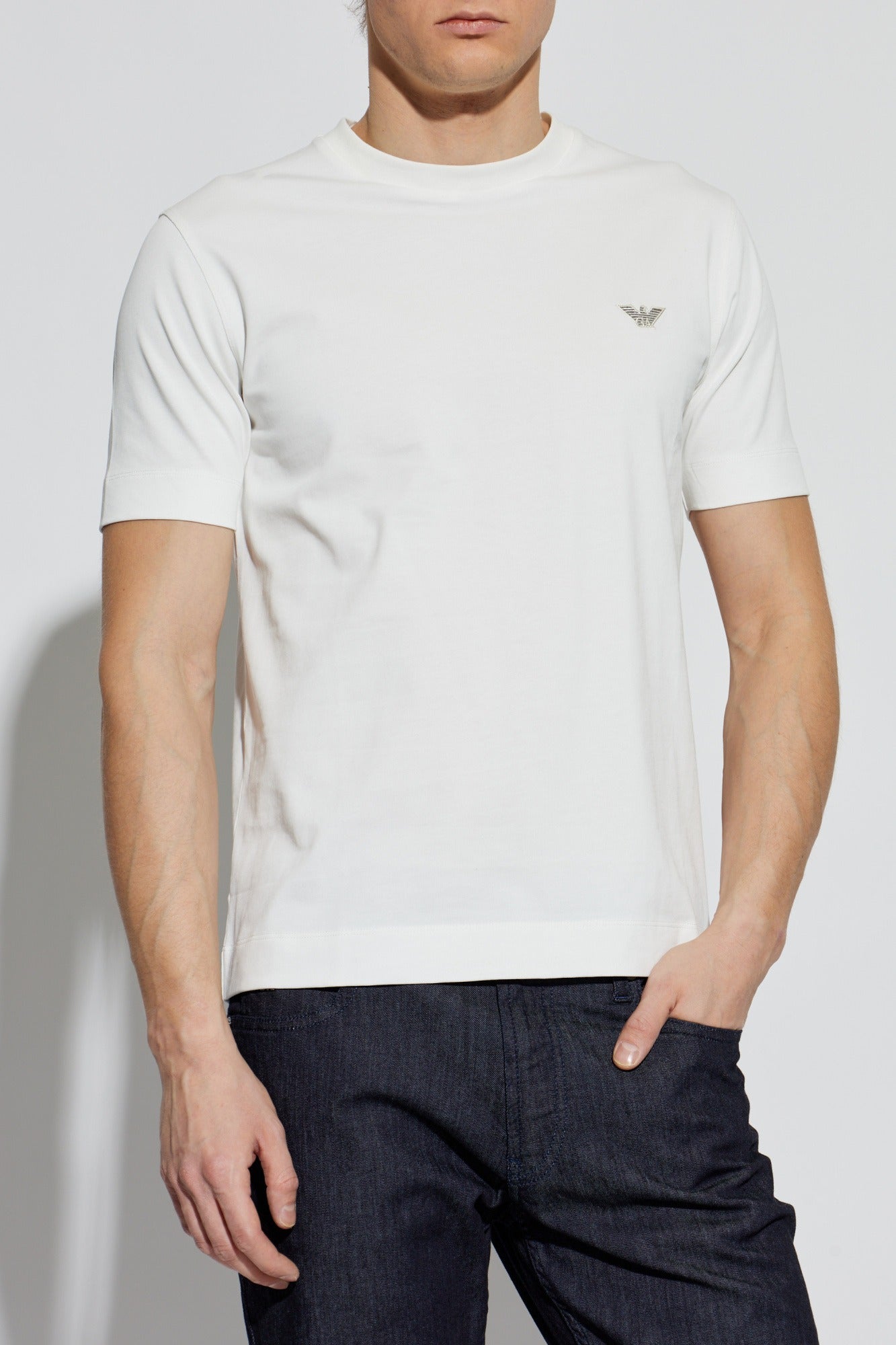 Emporio Armani T Shirt Em005396 Af13715 White Branco_shot3