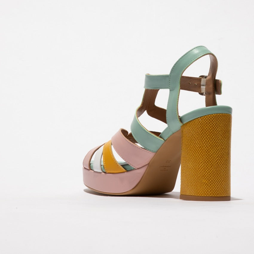 Fly London Sandalias Sandals Yetir455 Pink Yell Rosa Amarelo_shot3