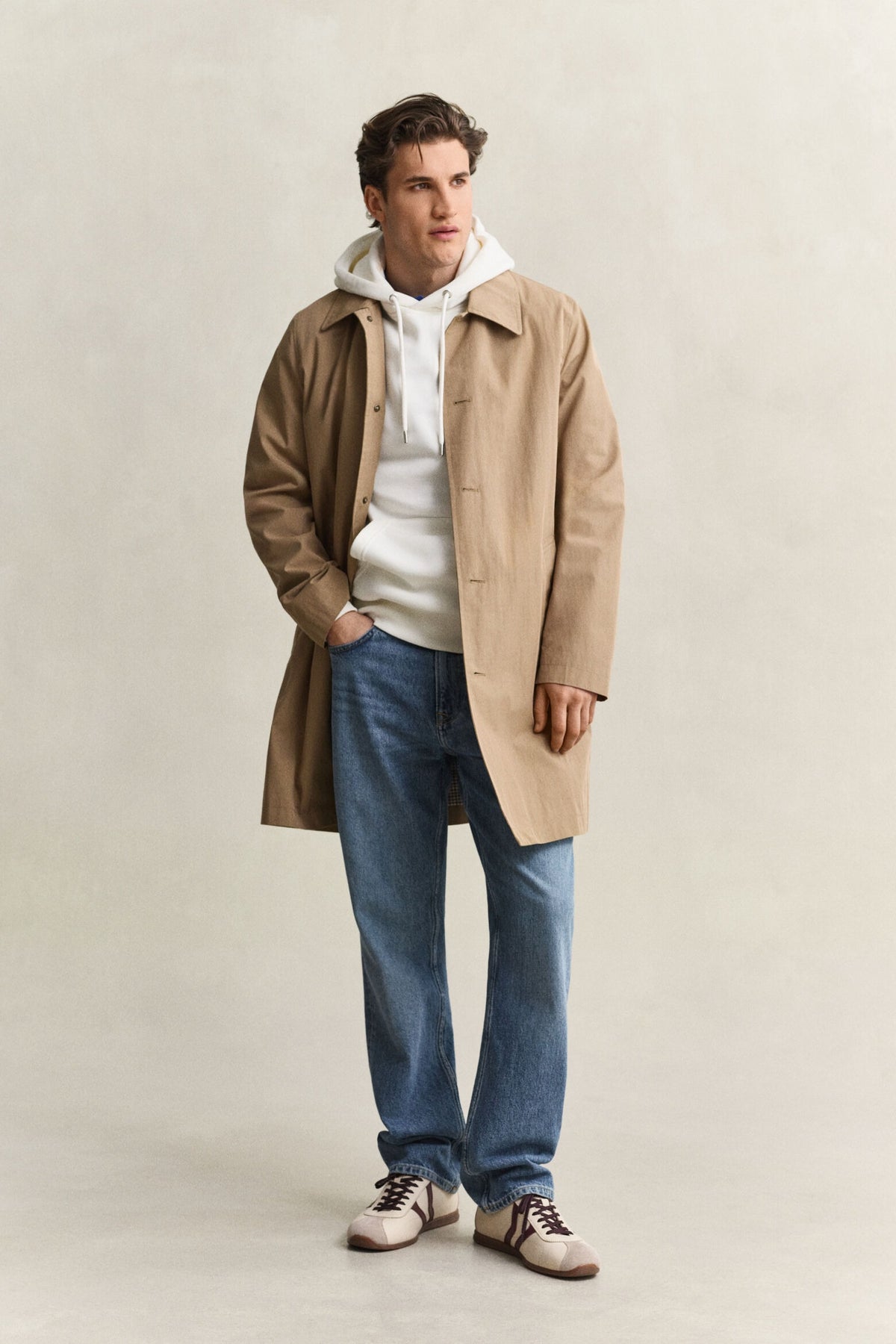 Gant Camisola Hoodie 2007058 Eggshell Eggshell_shot2
