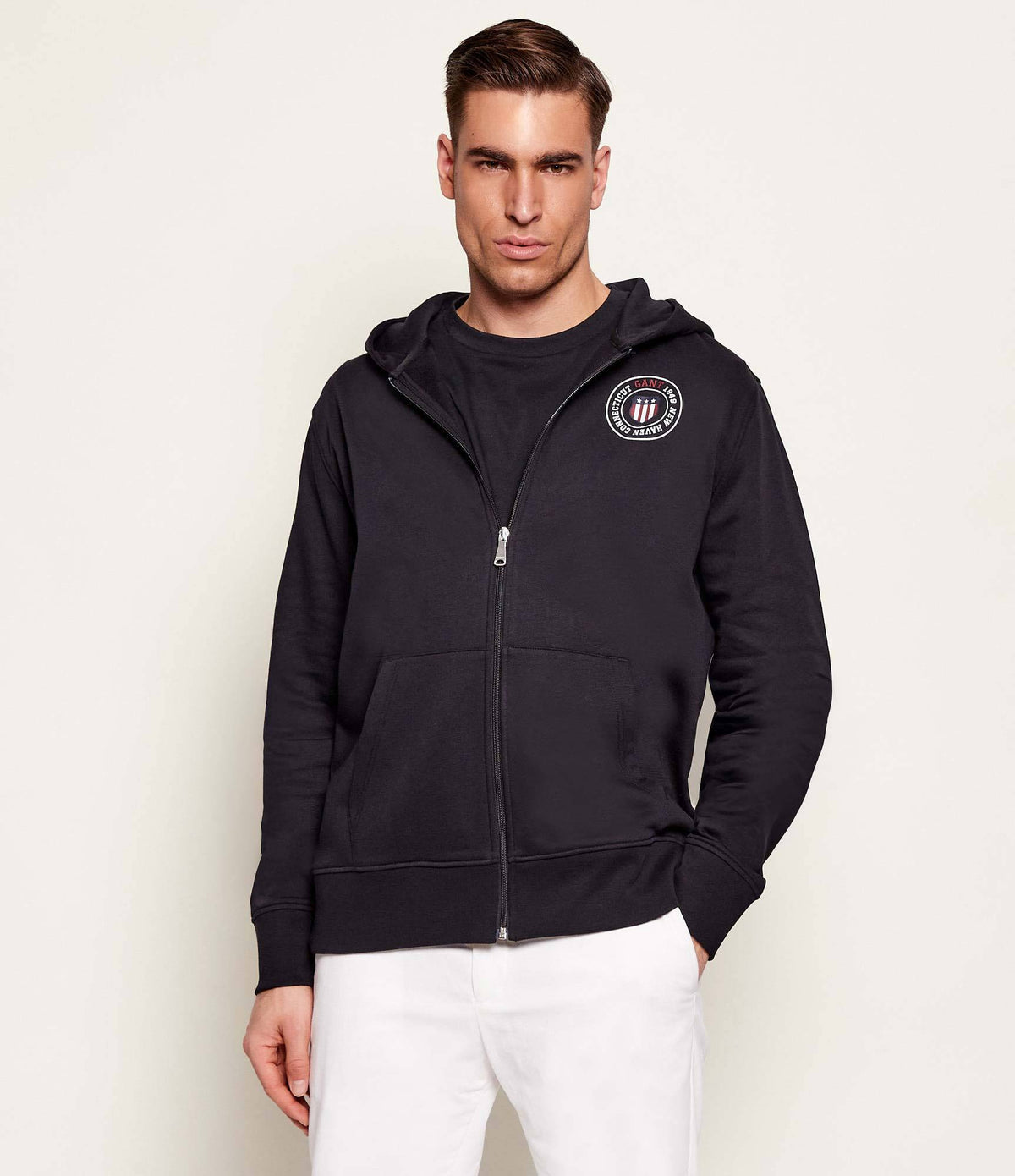 Gant Camisola Hoodie 2067099 Black Preto_shot1