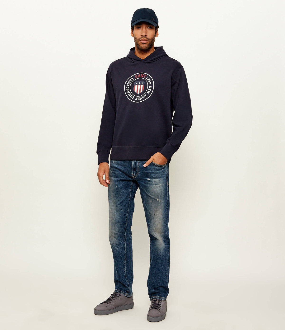 Gant Camisola Hoodie 2067100 Navy Navy_shot2