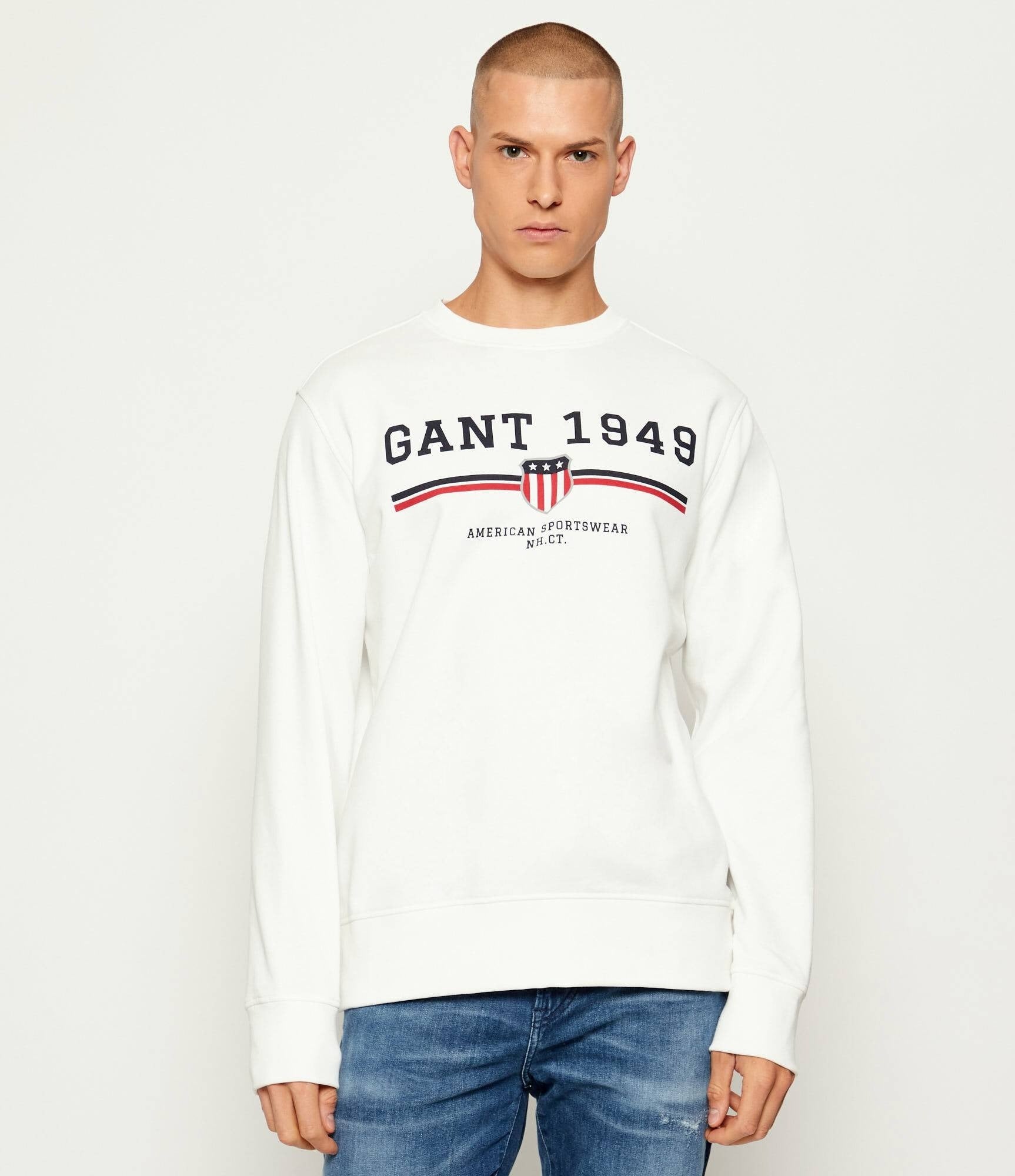 Gant Camisola Sweat 2067043 White Branco_shot1
