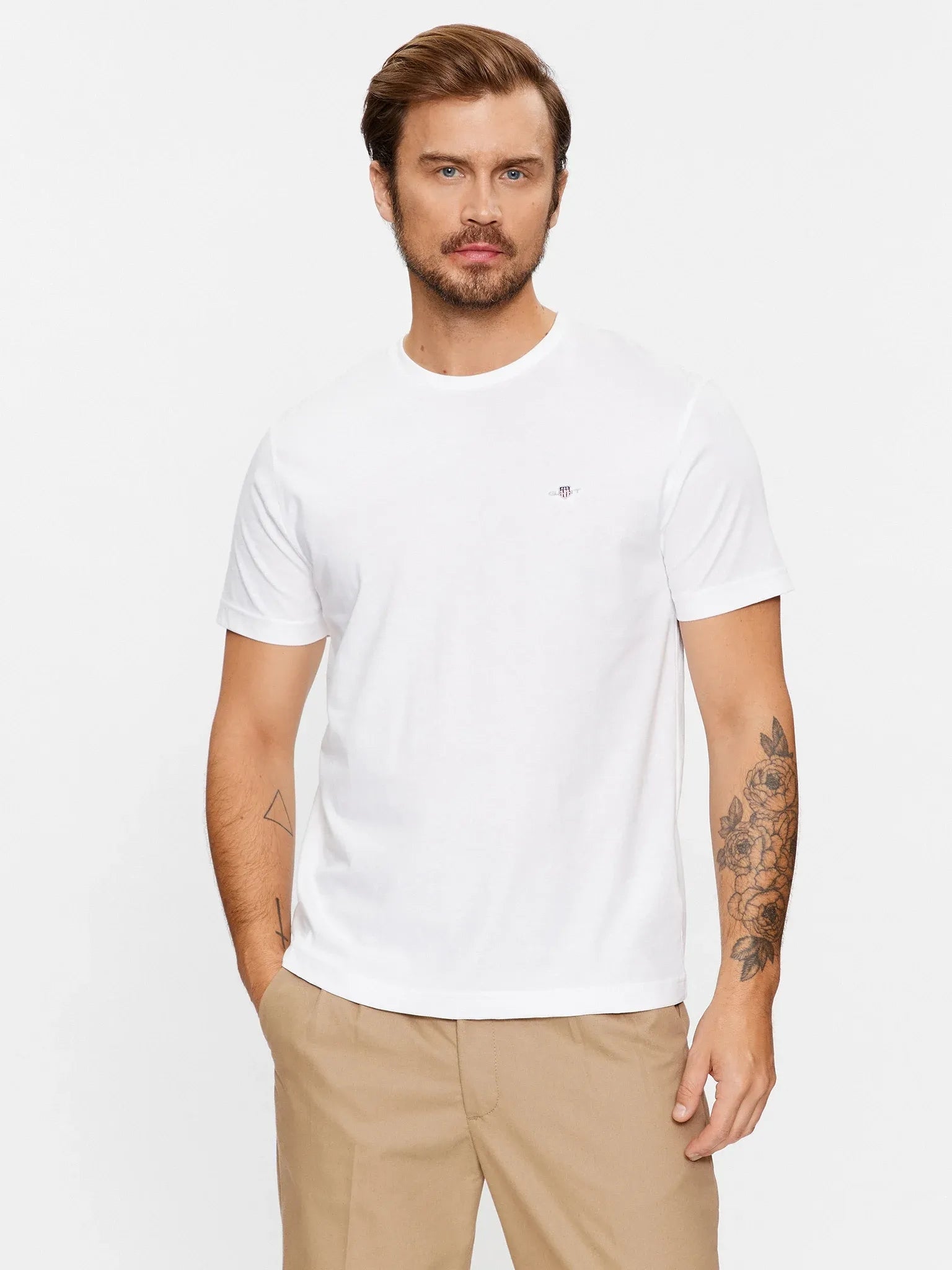 Gant T Shirt 2003184 White Branco_shot1