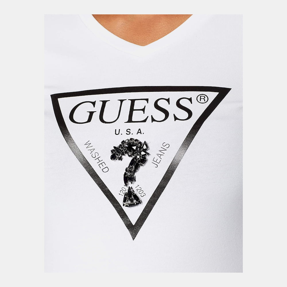 Guess Camisola Sweat W94i85k7de0 White Branco Shot4