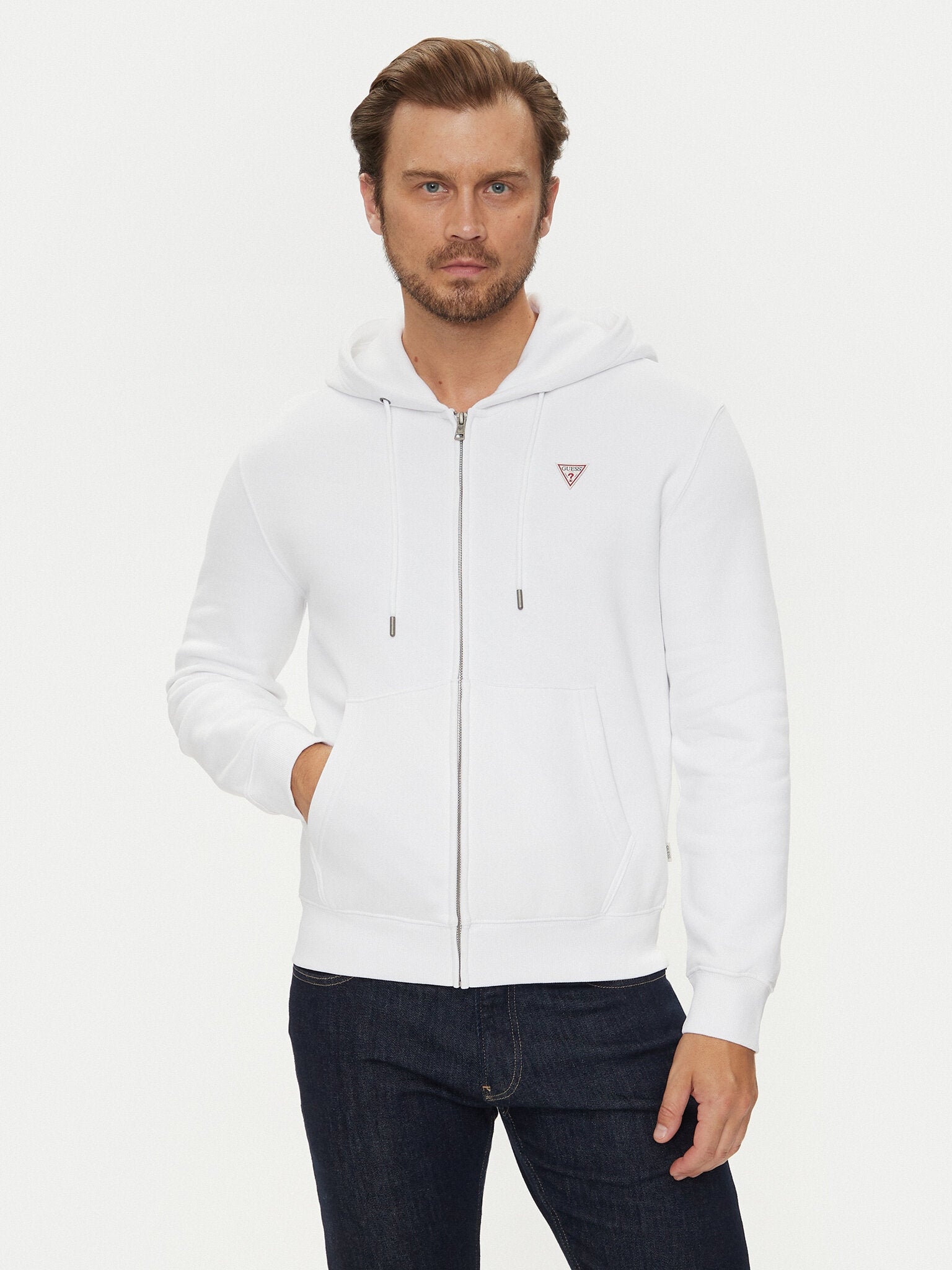 Guess Casaco Training Sweat Training M4yq28 K9v31 White Branco_shot3