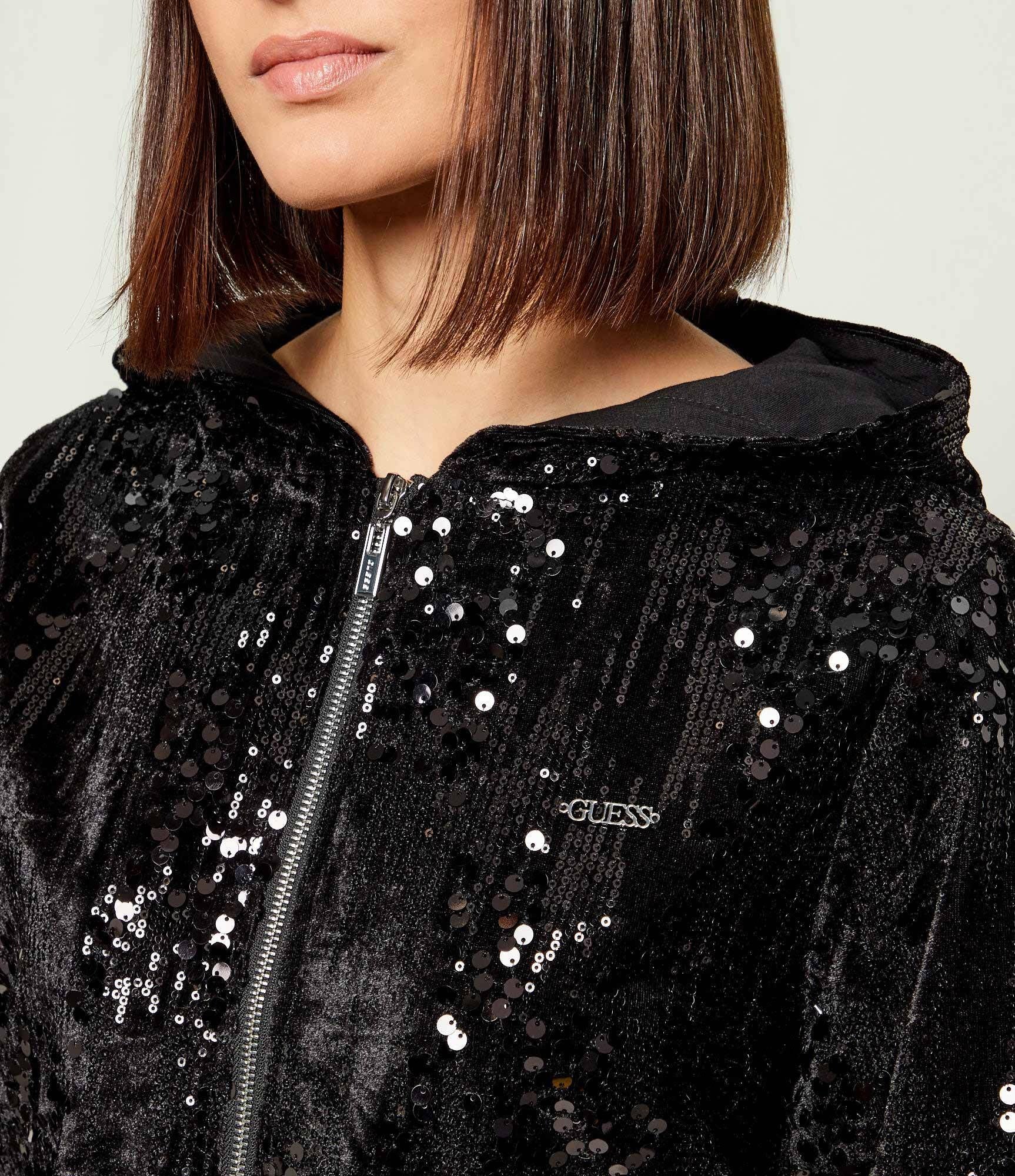 Guess Casaco Training Sweat Training V5bq02 K1922 Black Preto_shot4