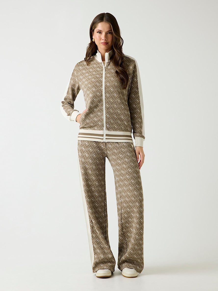 Guess Casaco Training Sweat Training V5bq16 K1990 Beige.logo Beige_shot1